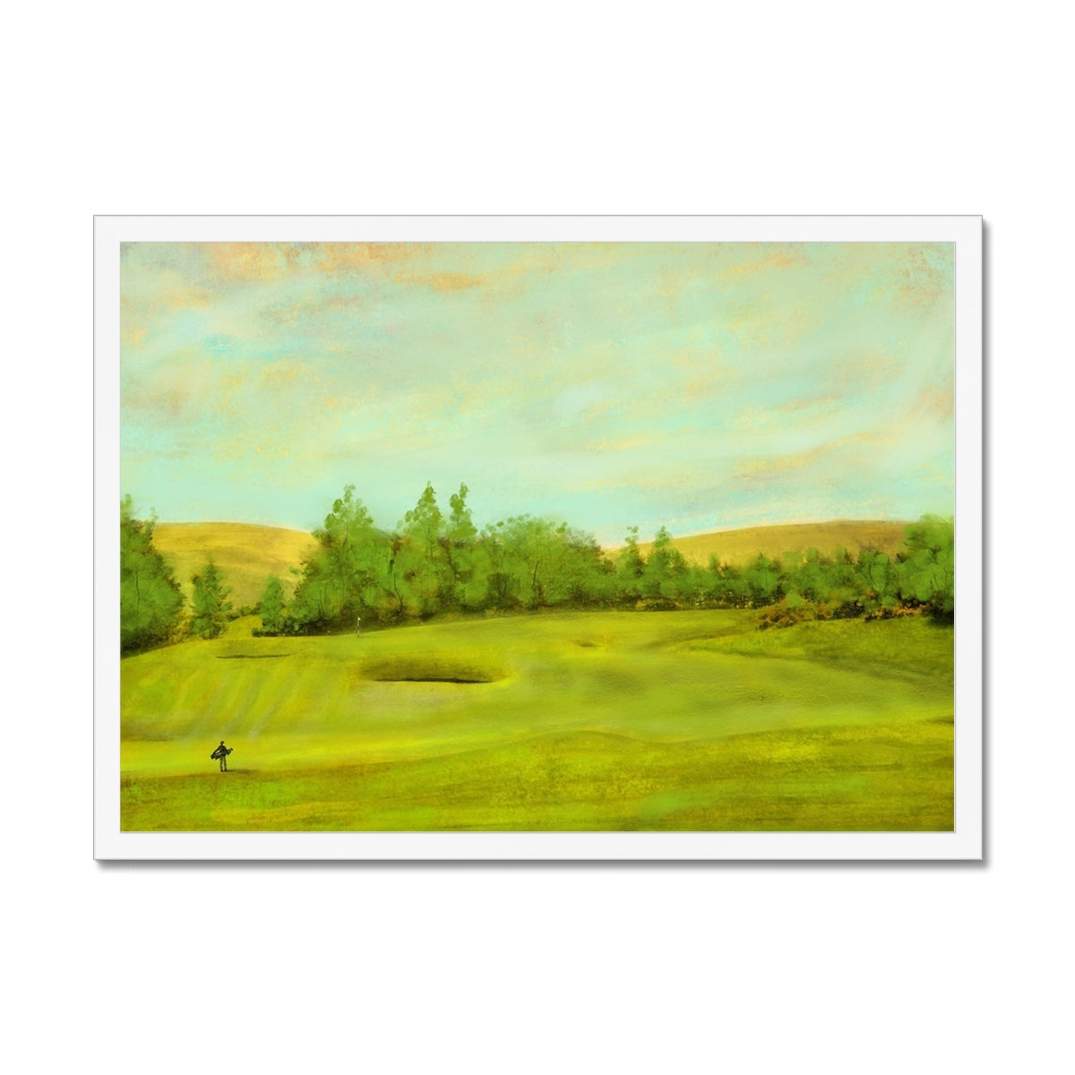 Gleneagles King's Golf Course, The 1st Painting | Framed Print