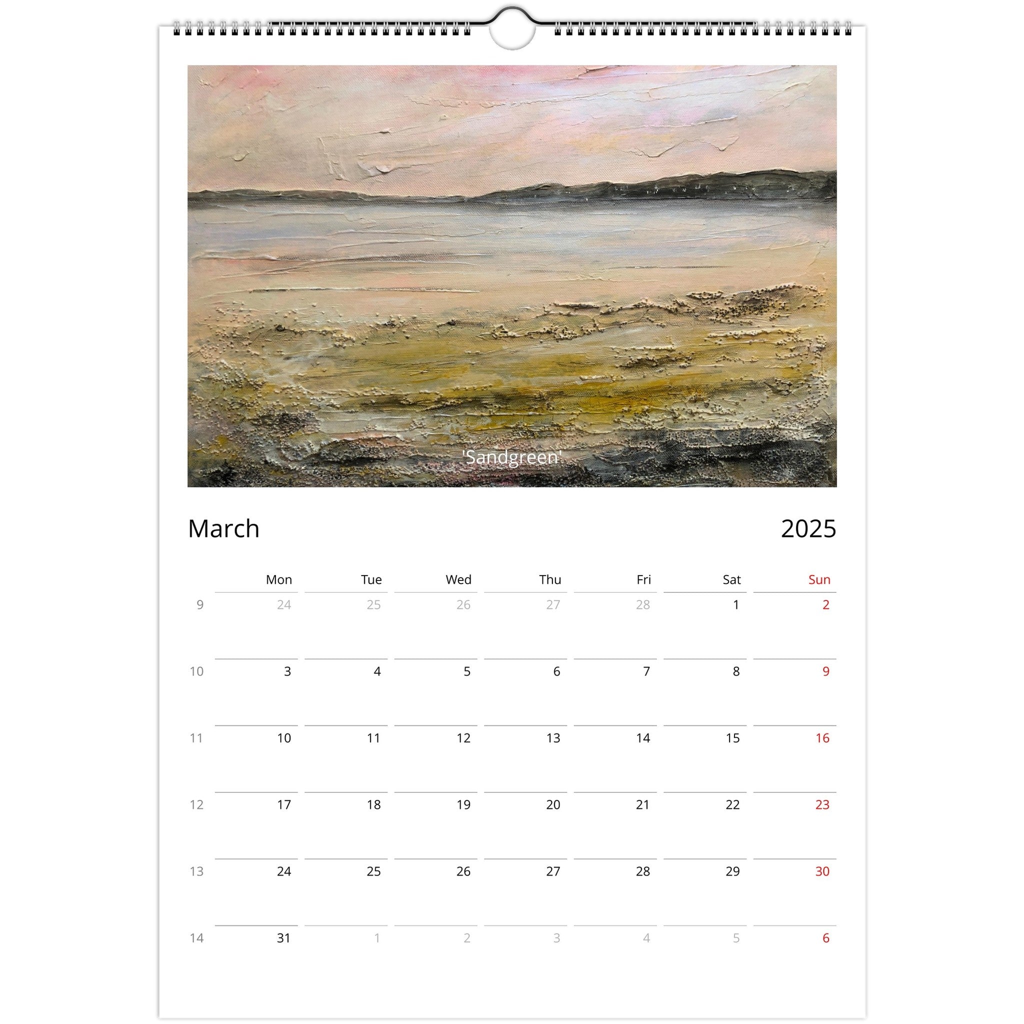 2025 A3 Art Calendar | Hunter Scottish Artist | Hunter Scottish Artist | Paintings, Prints, Homeware and Art Gifts From Scotland By Scottish Artist Kevin Hunter