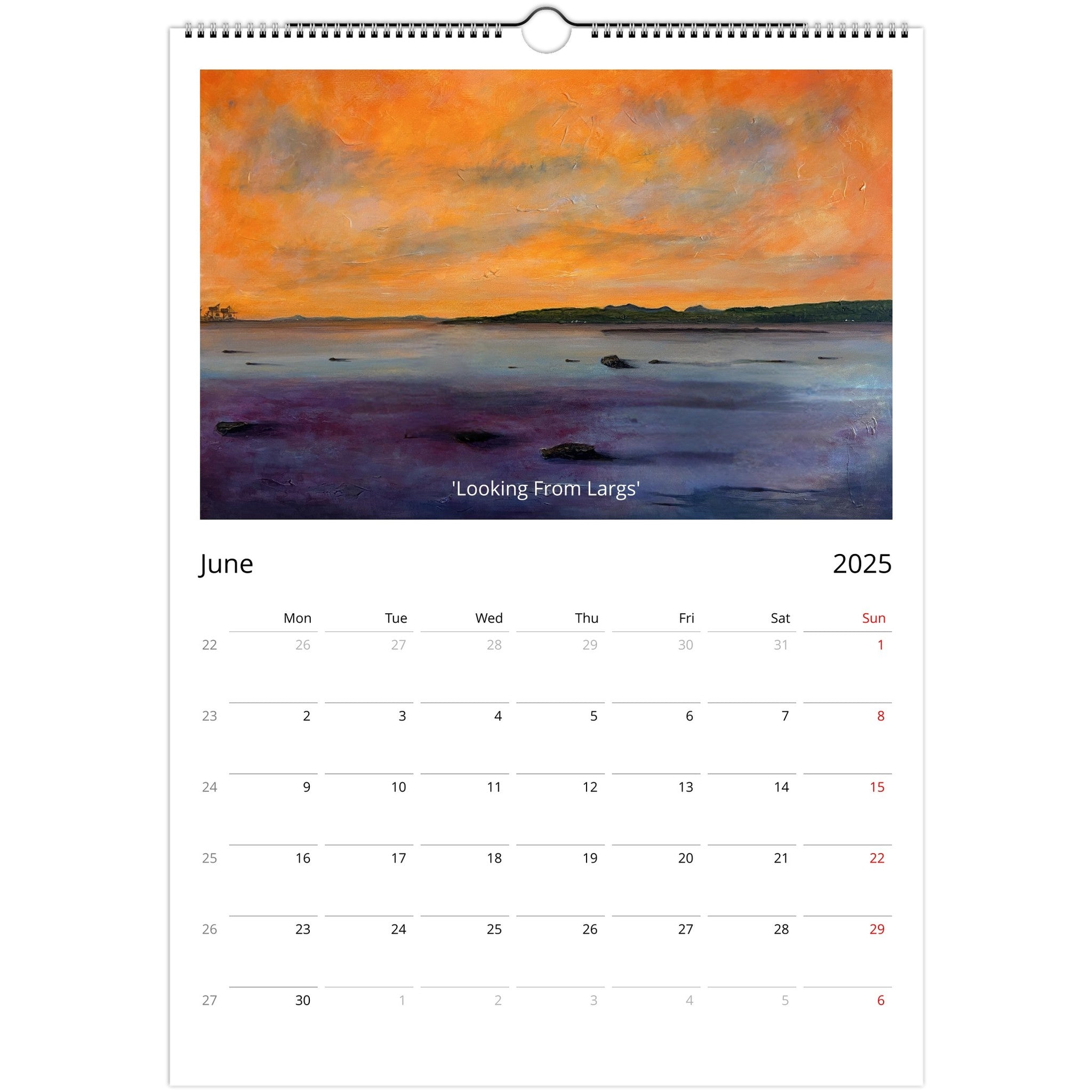 2025 A3 Art Calendar | Hunter Scottish Artist | Hunter Scottish Artist | Paintings, Prints, Homeware and Art Gifts From Scotland By Scottish Artist Kevin Hunter