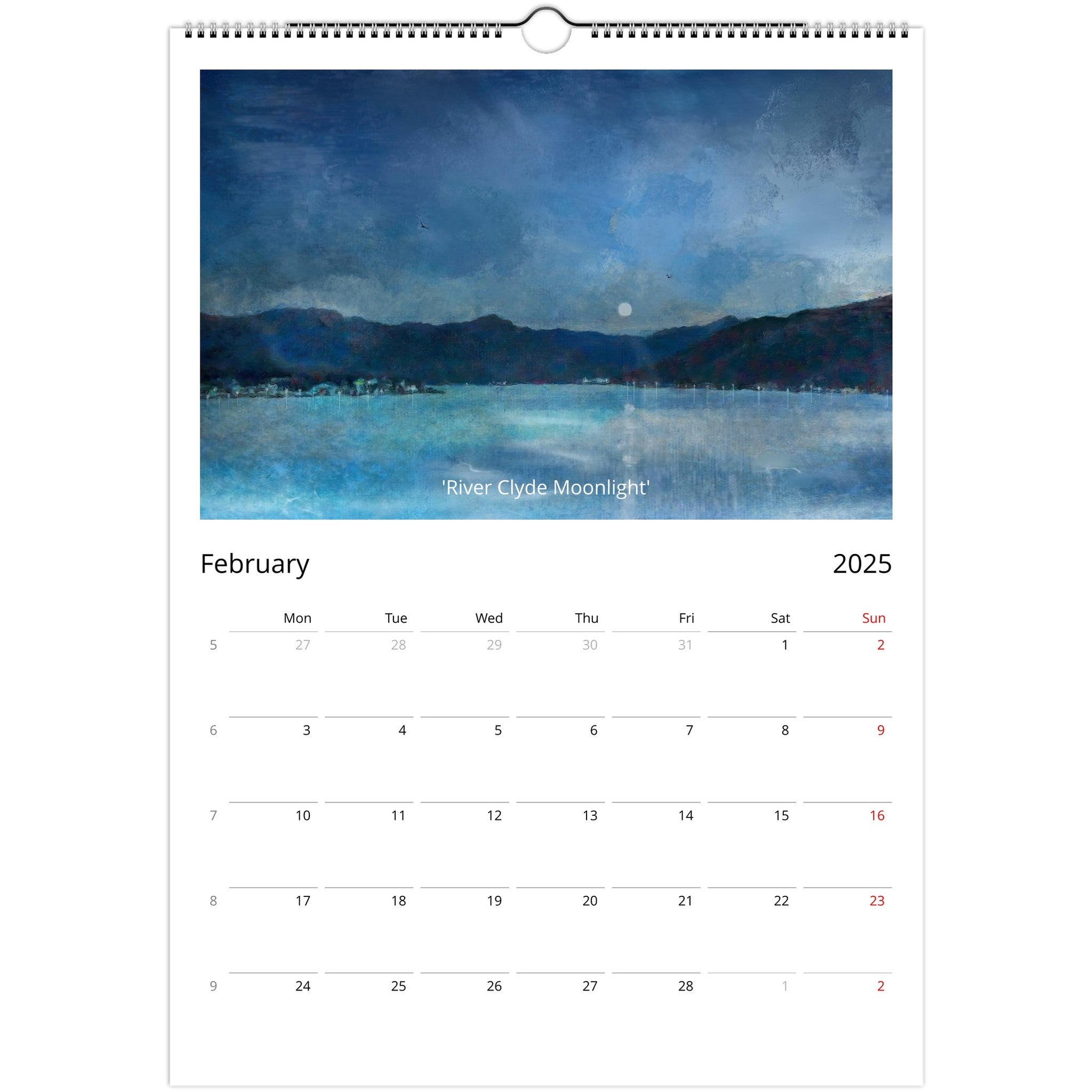 2025 A3 Art Calendar | Hunter Scottish Artist