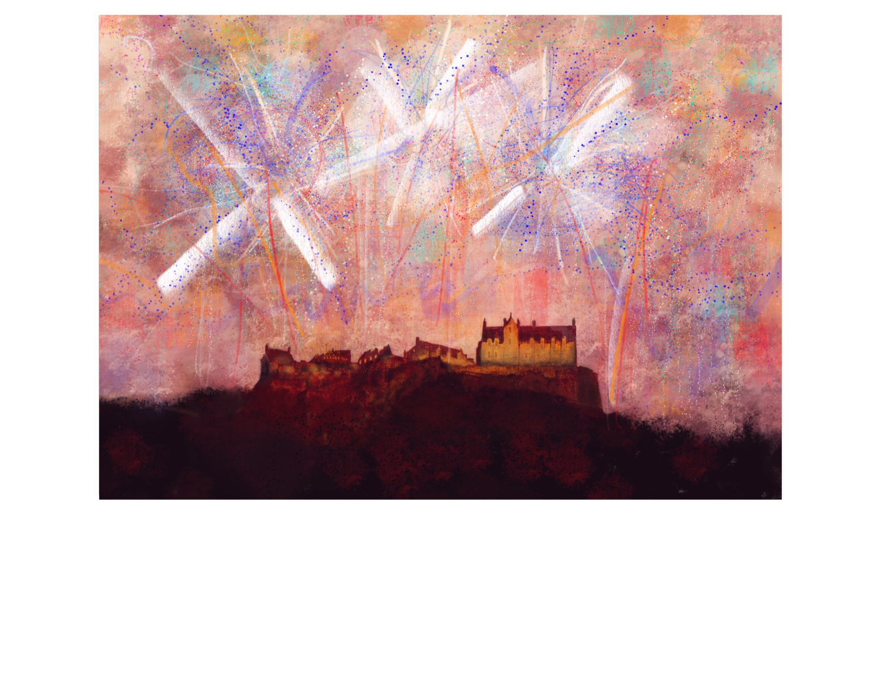 Edinburgh Castle Fireworks ii Art Prints