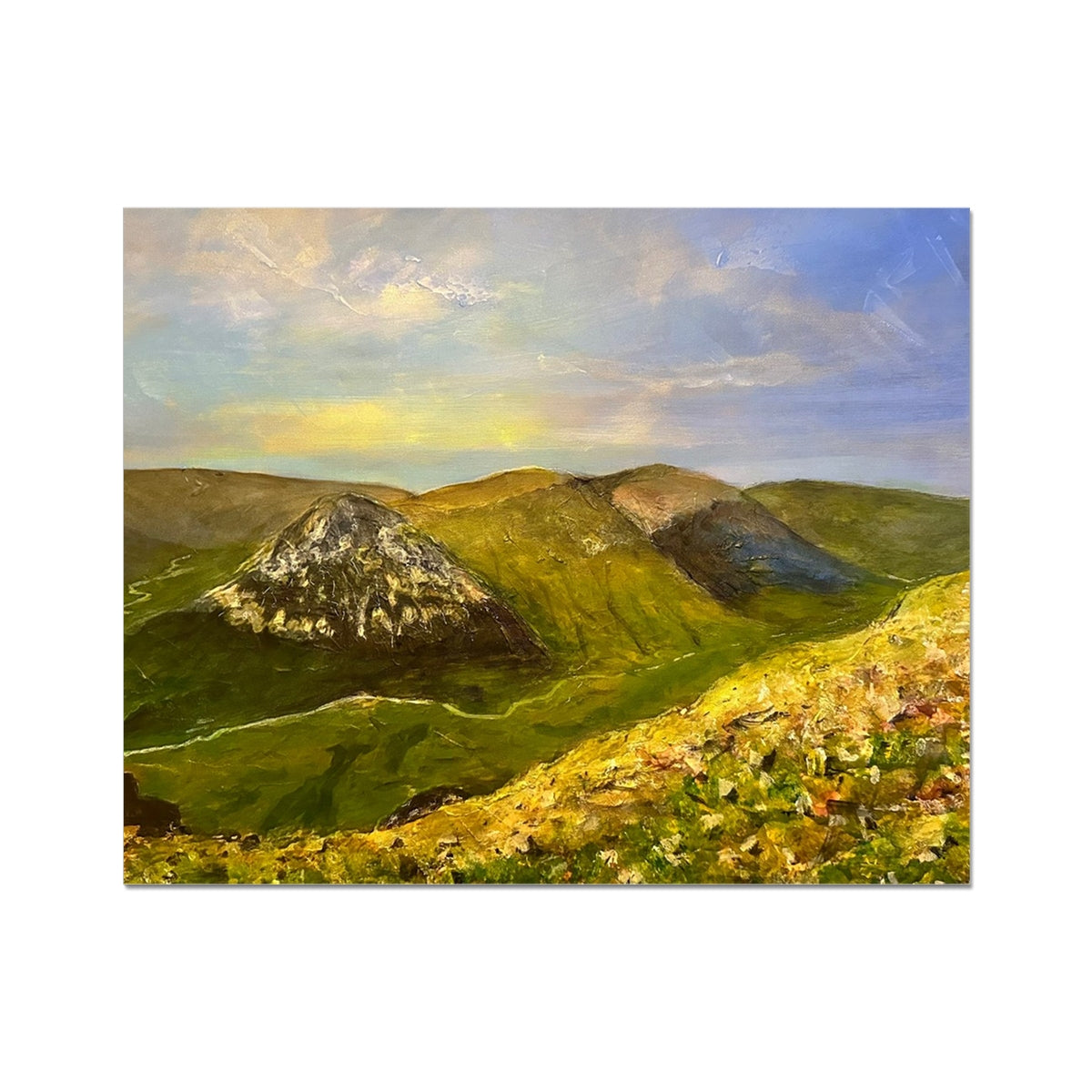 The Devil’s Point From Cairn a Mhaim Painting | Artist Proof Collector Prints From Scotland-Artist Proof Collector Prints-Scottish Lochs & Mountains Art Gallery-20"x16"-Paintings, Prints, Homeware, Art Gifts From Scotland By Scottish Artist Kevin Hunter