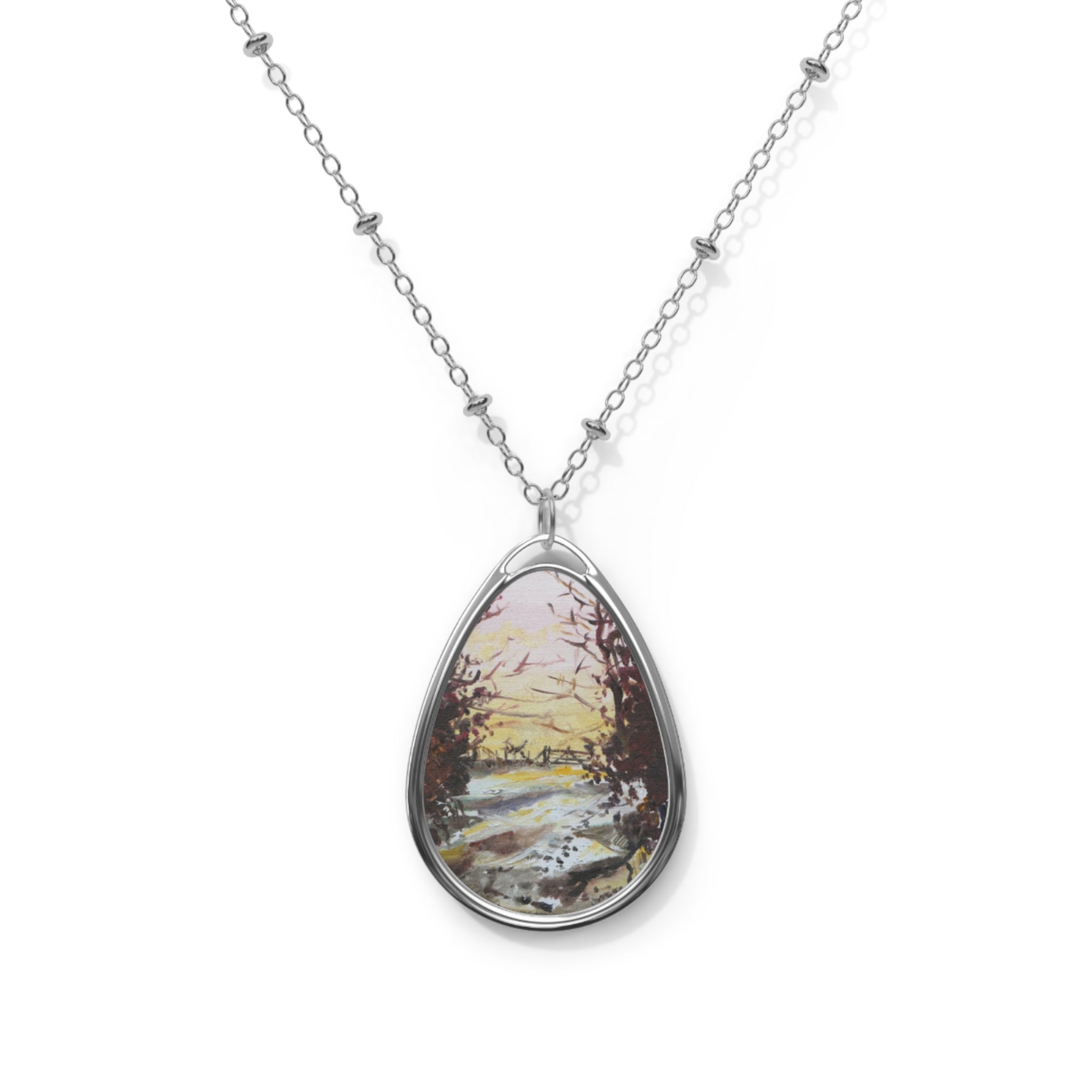 Snow Above Lunderston | Scottish Art Jewellery | Necklace