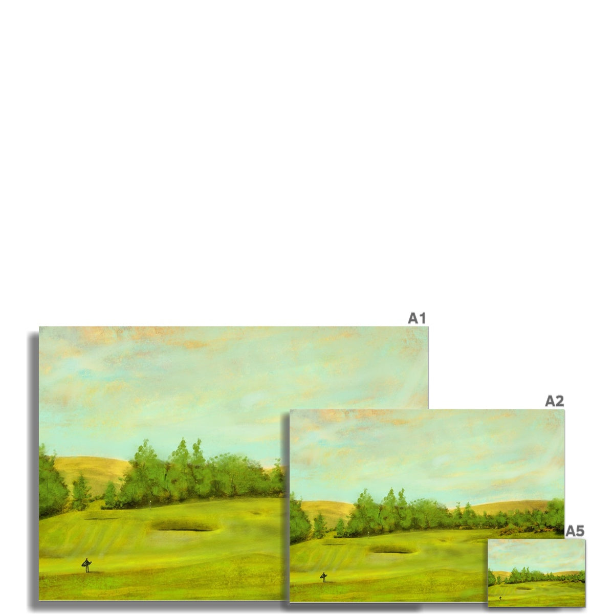 Gleneagles King's Golf Course, The 1st Painting | Fine Art Print