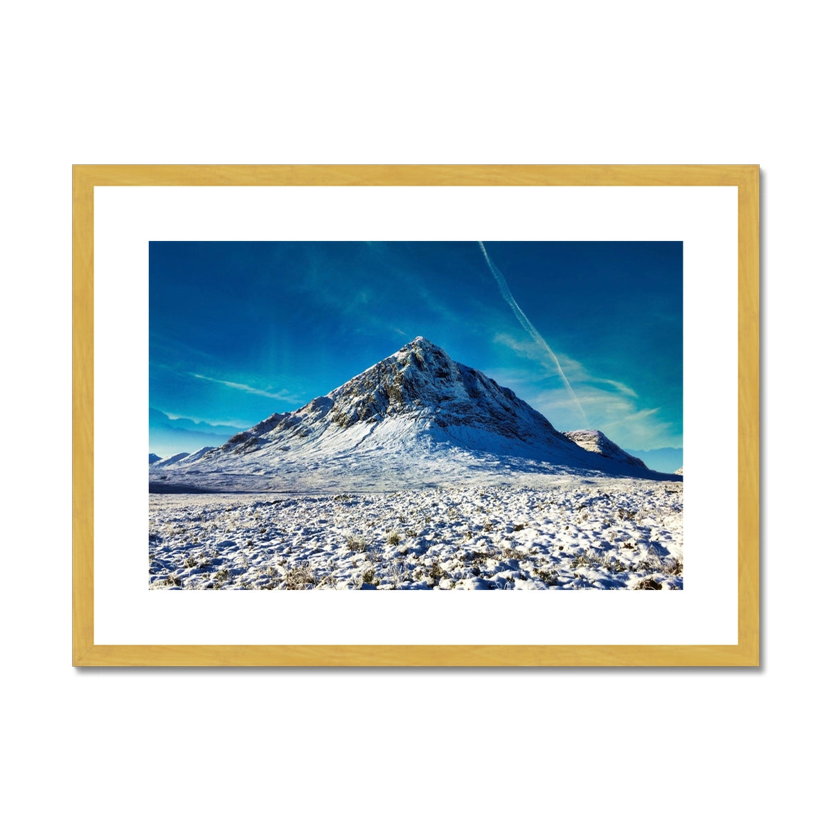 Buachaille Etive Mor Snow Glencoe Scottish Landscape Photography | Antique Framed & Mounted Prints From Scotland