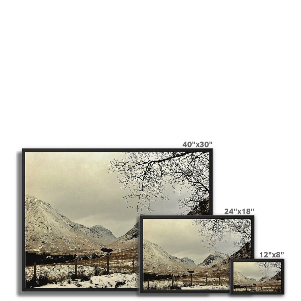 Winter In Glencoe Scottish Landscape Photography | Framed Canvas Prints From Scotland