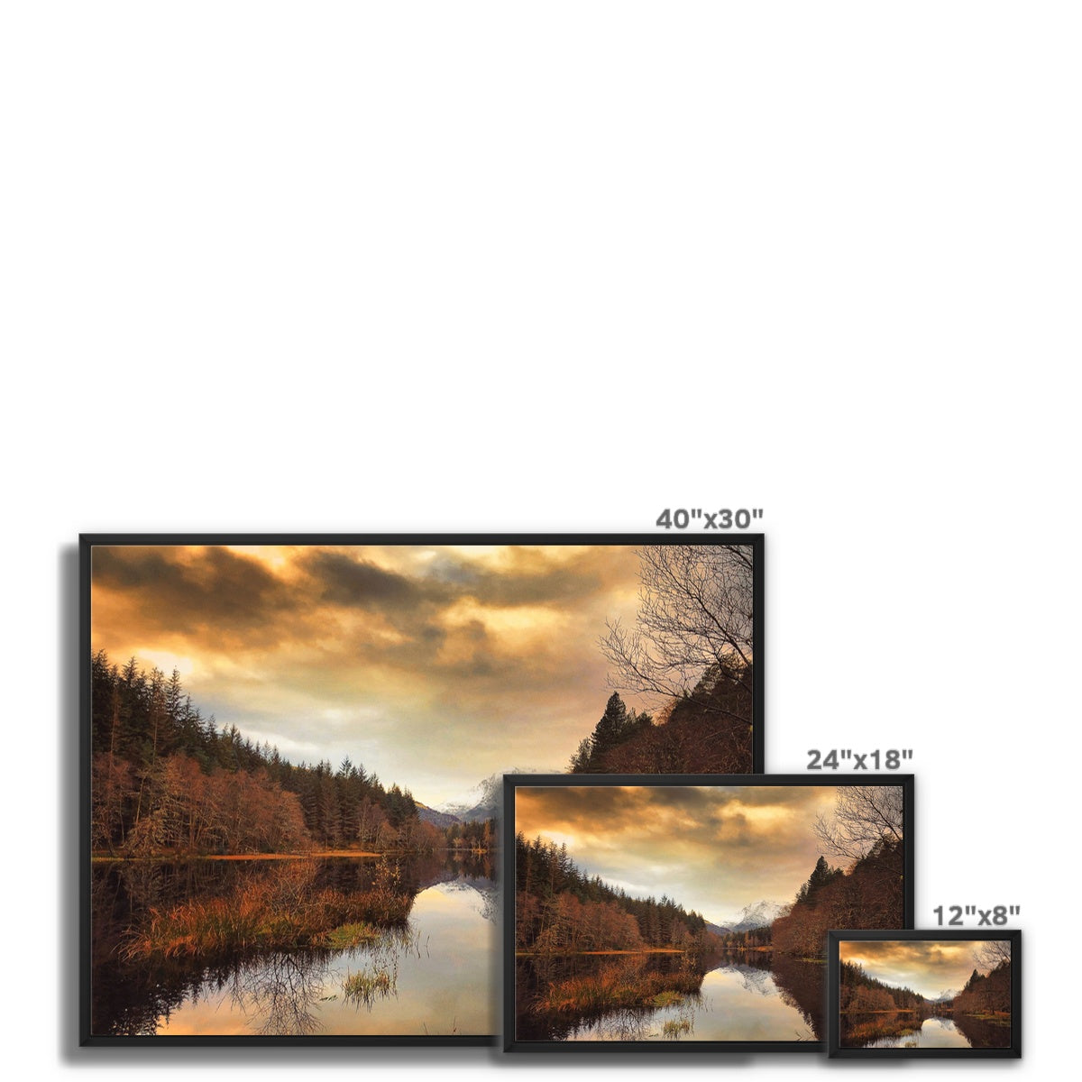 Glencoe Lochan Dusk Scottish Landscape Photography | Framed Canvas