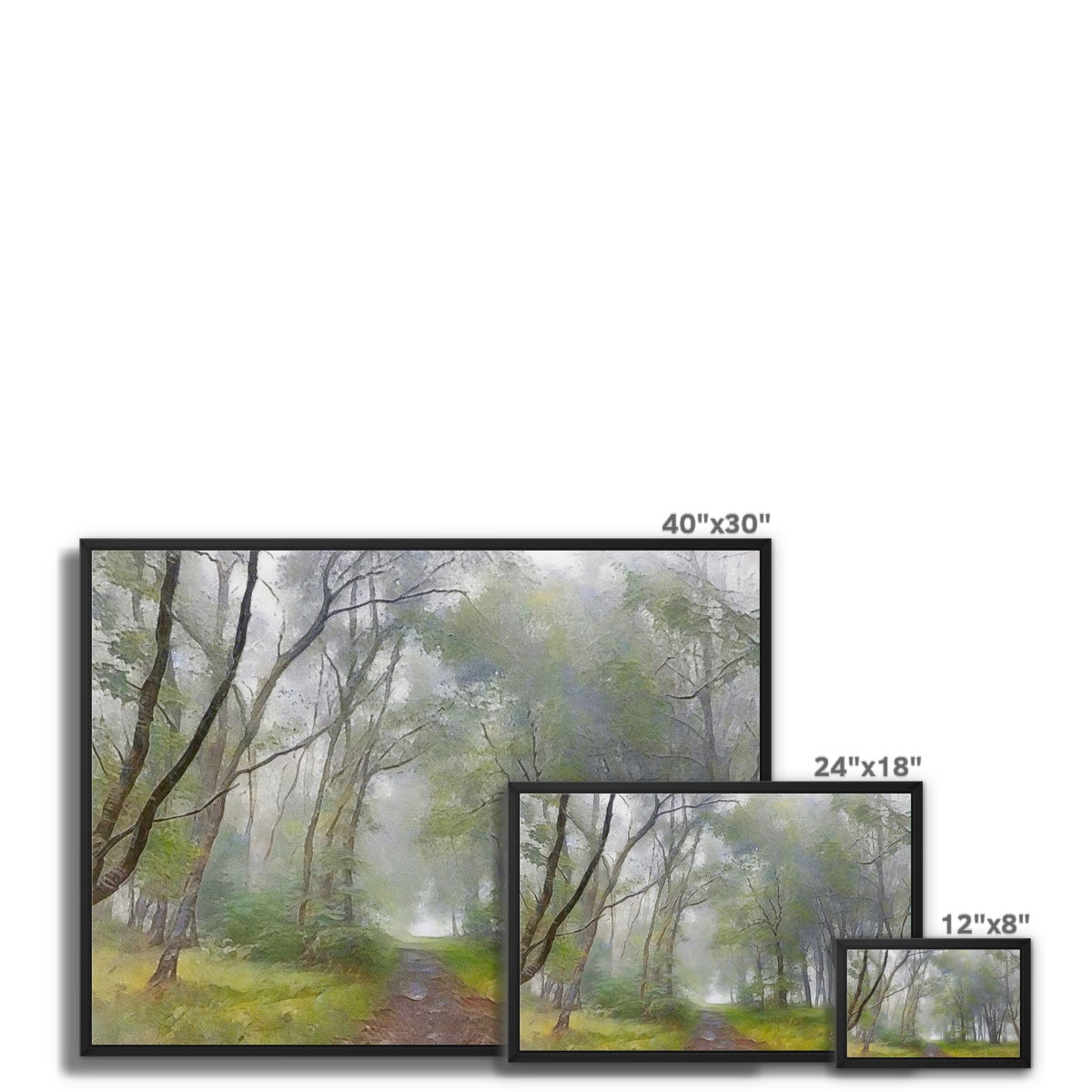 The Path To The Highland Mist Painting | Framed Canvas From Scotland