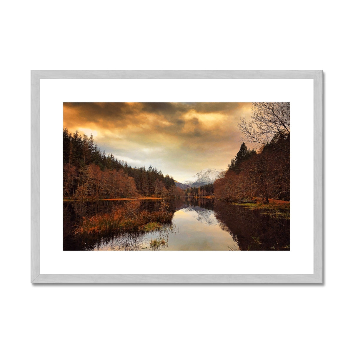 Glencoe Lochan Dusk Scottish Landscape Photography | Antique Framed & Mounted Prints From Scotland