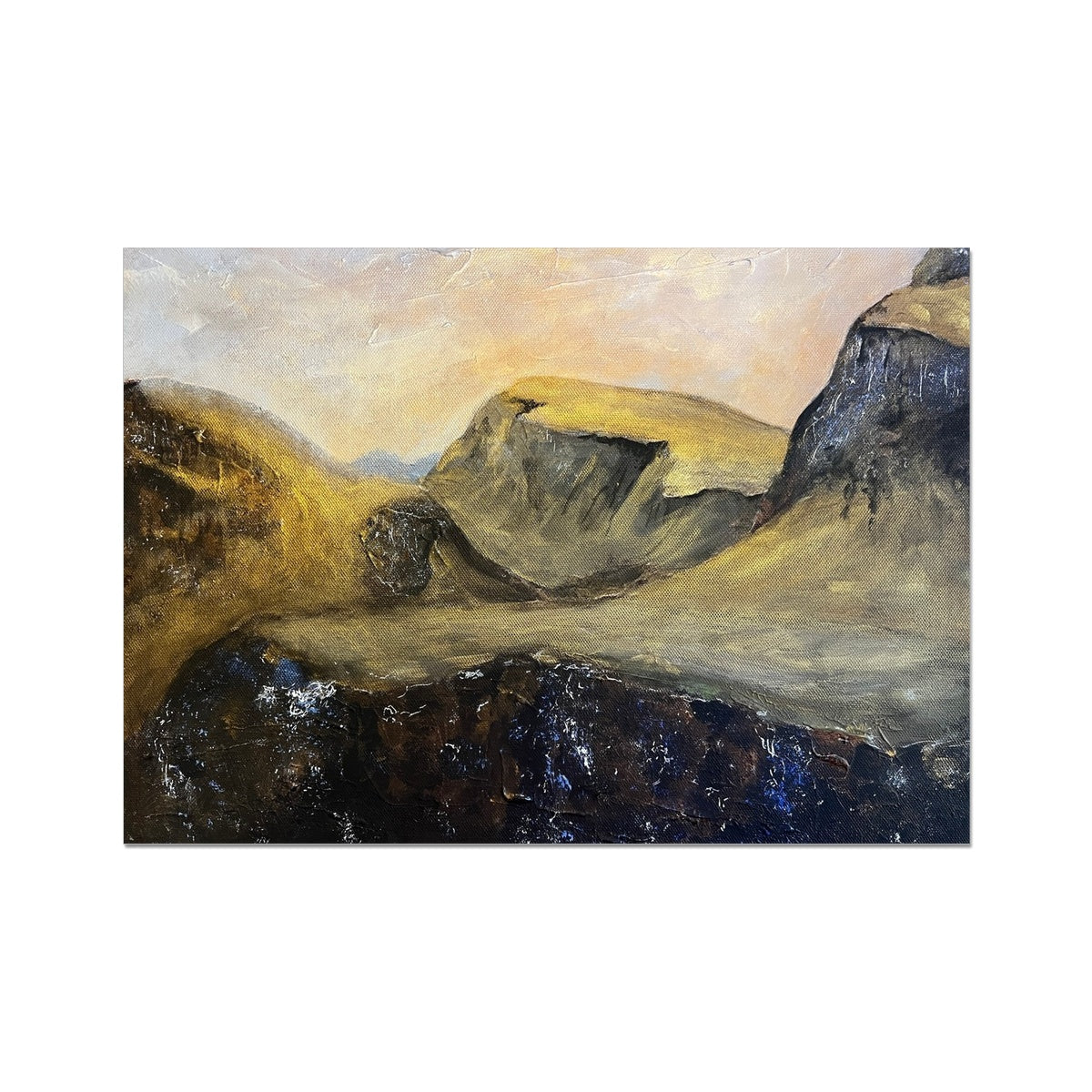 The Quiraing Skye Painting | Fine Art Prints From Scotland-Unframed Prints-Skye Art Gallery-A2 Landscape-Paintings, Prints, Homeware, Art Gifts From Scotland By Scottish Artist Kevin Hunter
