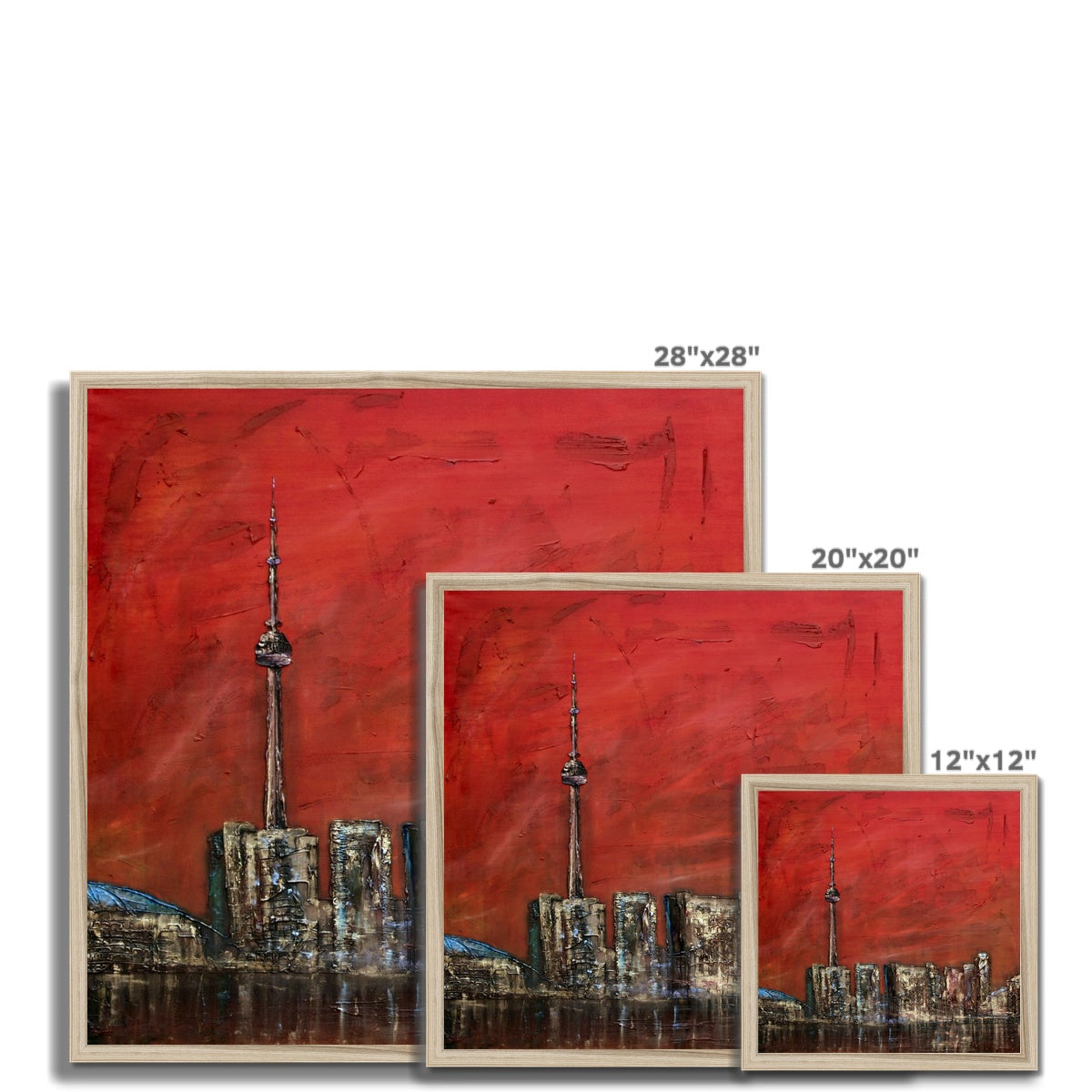 Toronto Sunset Painting | Framed Prints From Scotland-Framed Prints-World Art Gallery-Paintings, Prints, Homeware, Art Gifts From Scotland By Scottish Artist Kevin Hunter