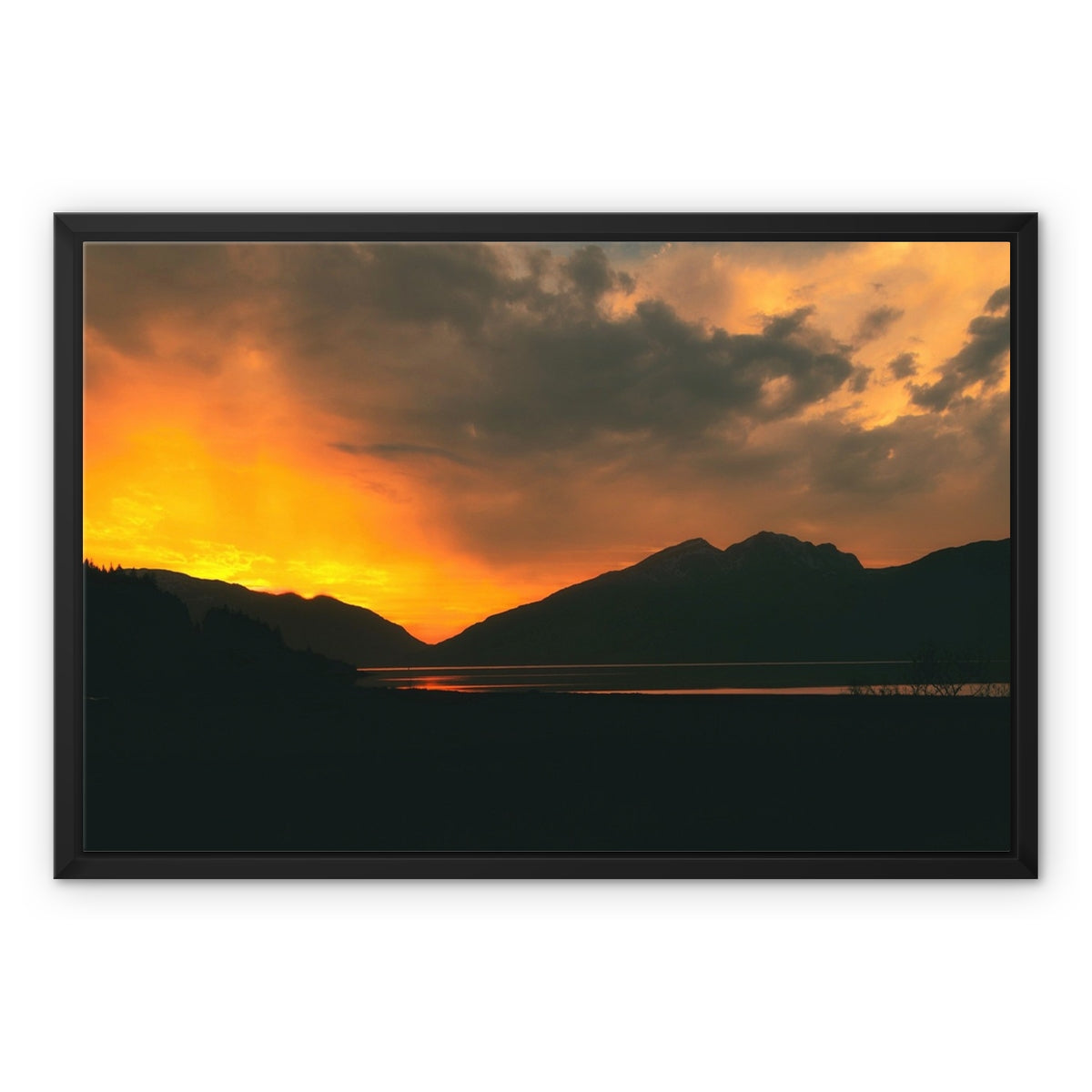 Loch Leven Sunset Glencoe Scottish Landscape Photography | Framed Canvas Prints From Scotland