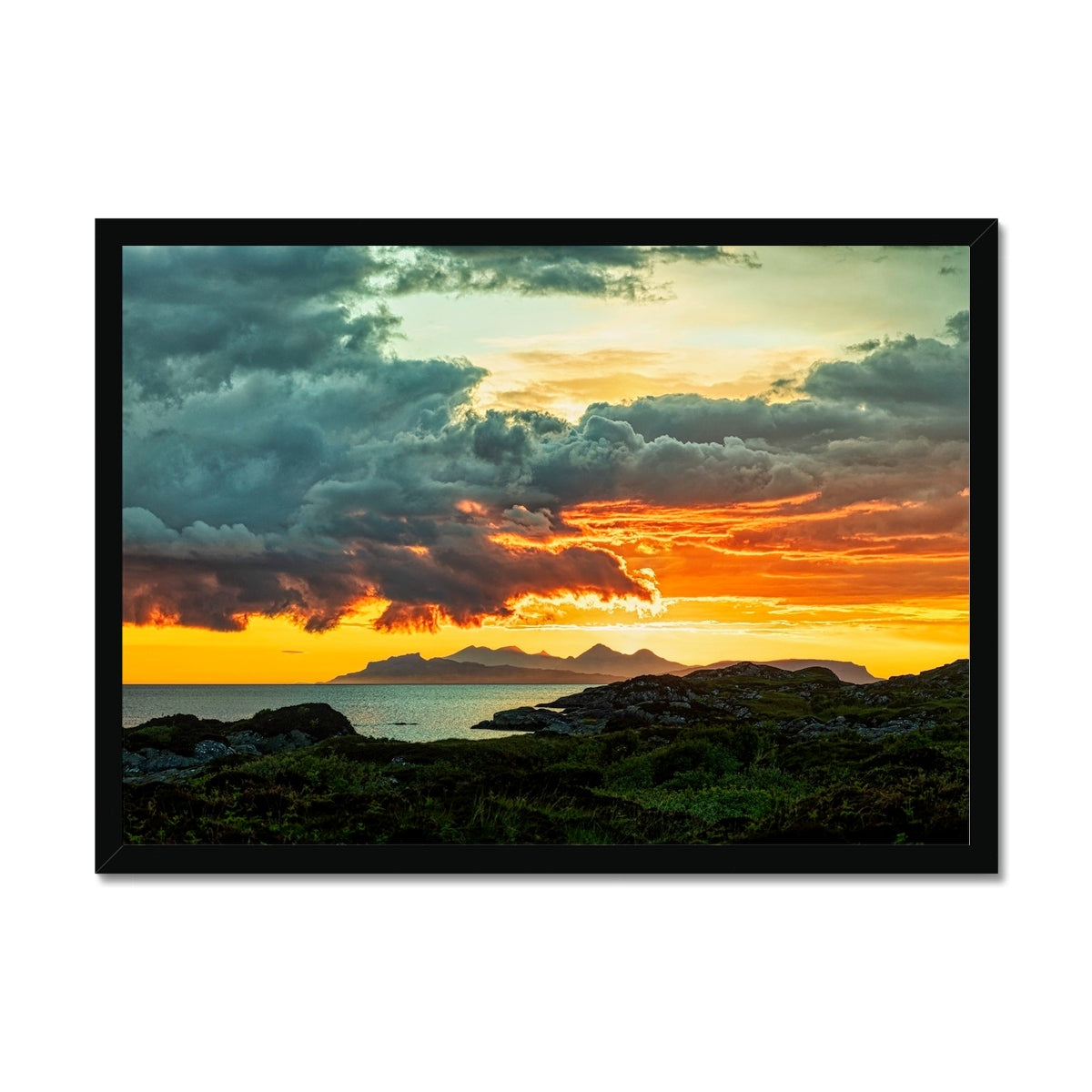 Sunset Over Skye From Ardtoe Scottish Landscape Photography | Framed Print