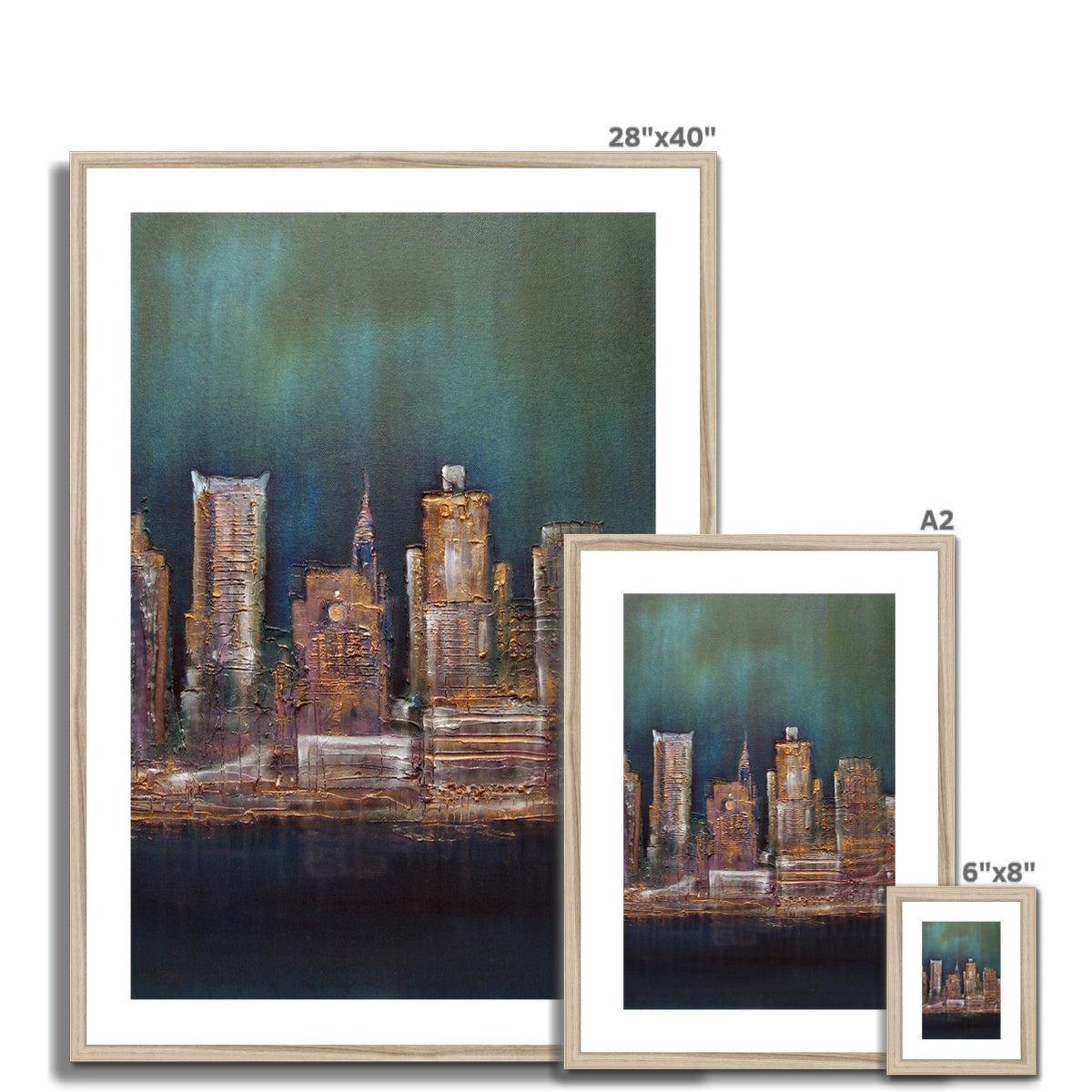 New York West Side Painting | Framed & Mounted Prints From Scotland-Framed & Mounted Prints-World Art Gallery-Paintings, Prints, Homeware, Art Gifts From Scotland By Scottish Artist Kevin Hunter