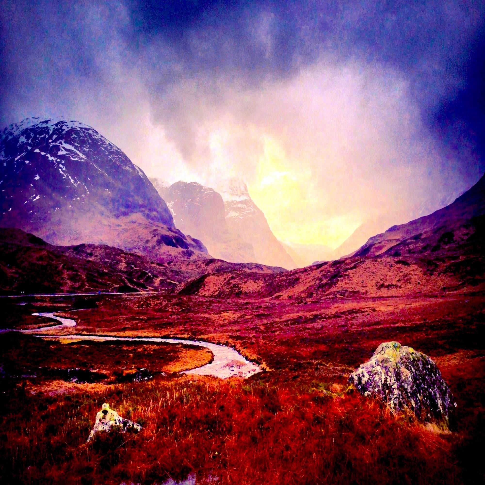 Brooding Glencoe Slate Coaster | Scotland In Your Pocket Art Gifts