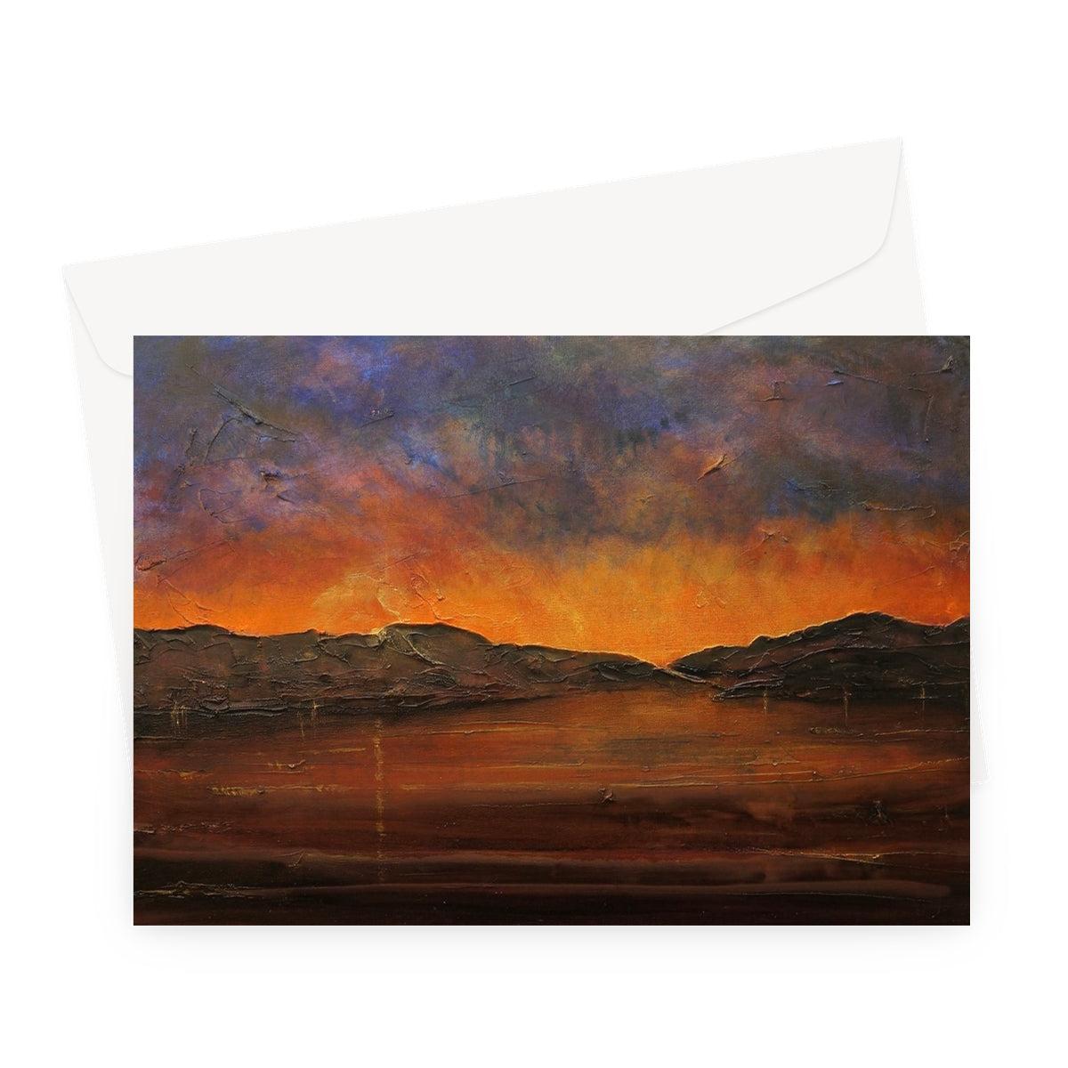 A Brooding Clyde Dusk Scottish Art Gifts Greeting Card