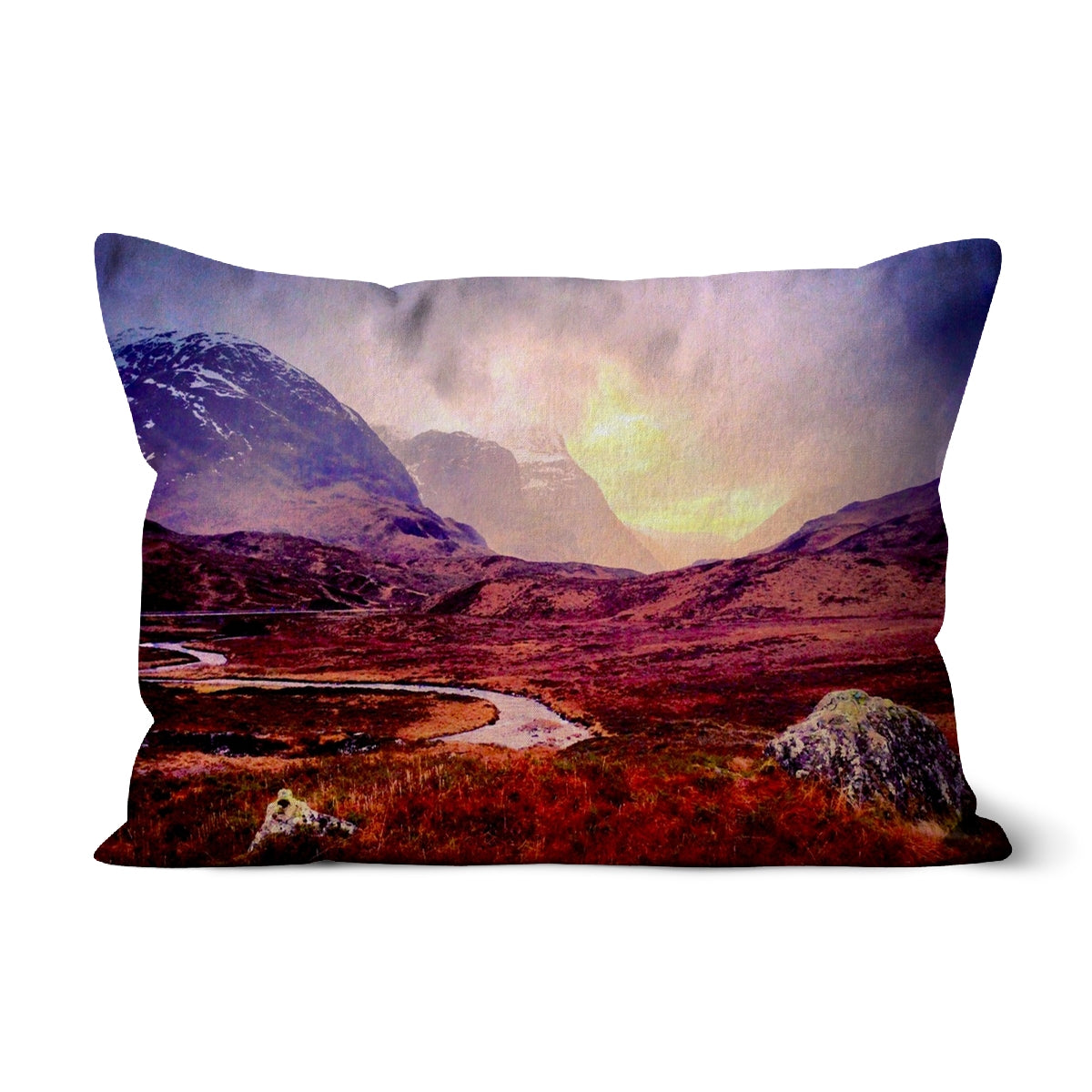 A Brooding Glencoe Art Gifts Cushion | Glencoe Art Gallery | Paintings, Prints, Homeware and Art Gifts From Scotland By Scottish Artist Kevin Hunter