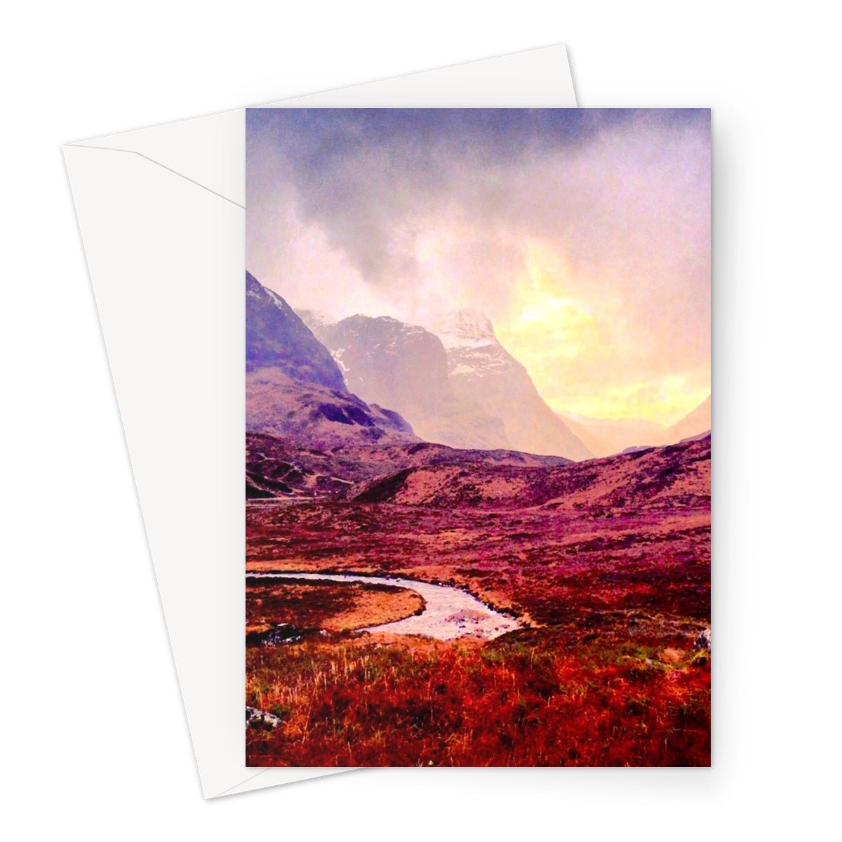 A Brooding Glencoe Art Gifts Greeting Card Scotland