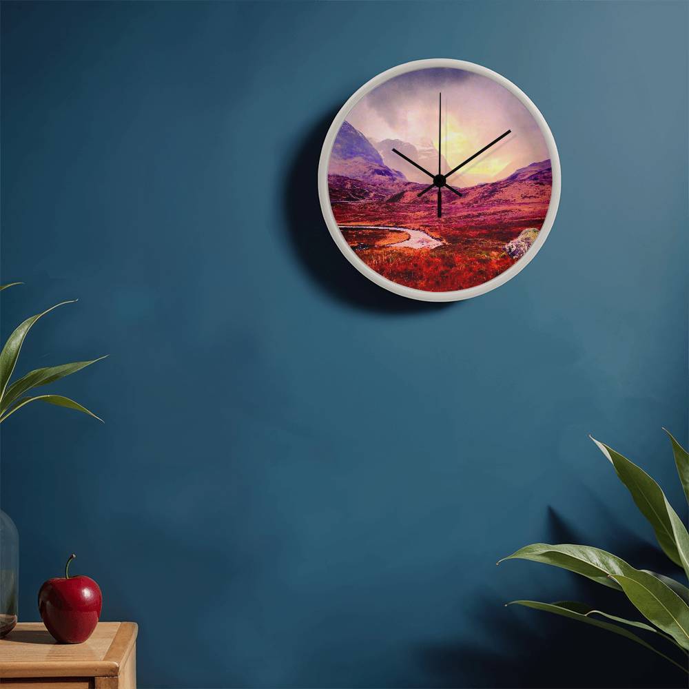 A Brooding Glencoe | Wall Art Clock | Scotland