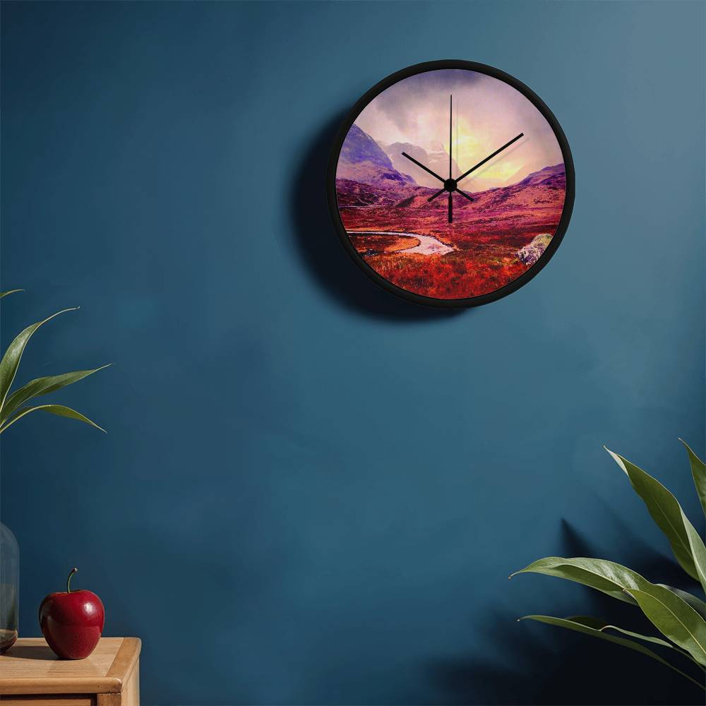 A Brooding Glencoe | Wall Art Clock | Scotland