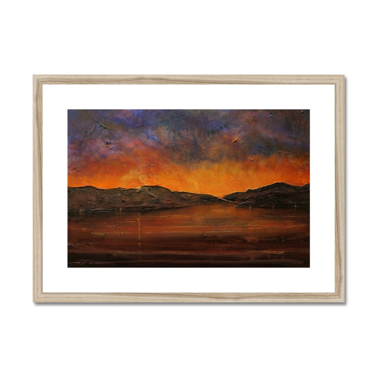 A Brooding River Clyde Dusk Painting | Framed & Mounted Prints From Scotland