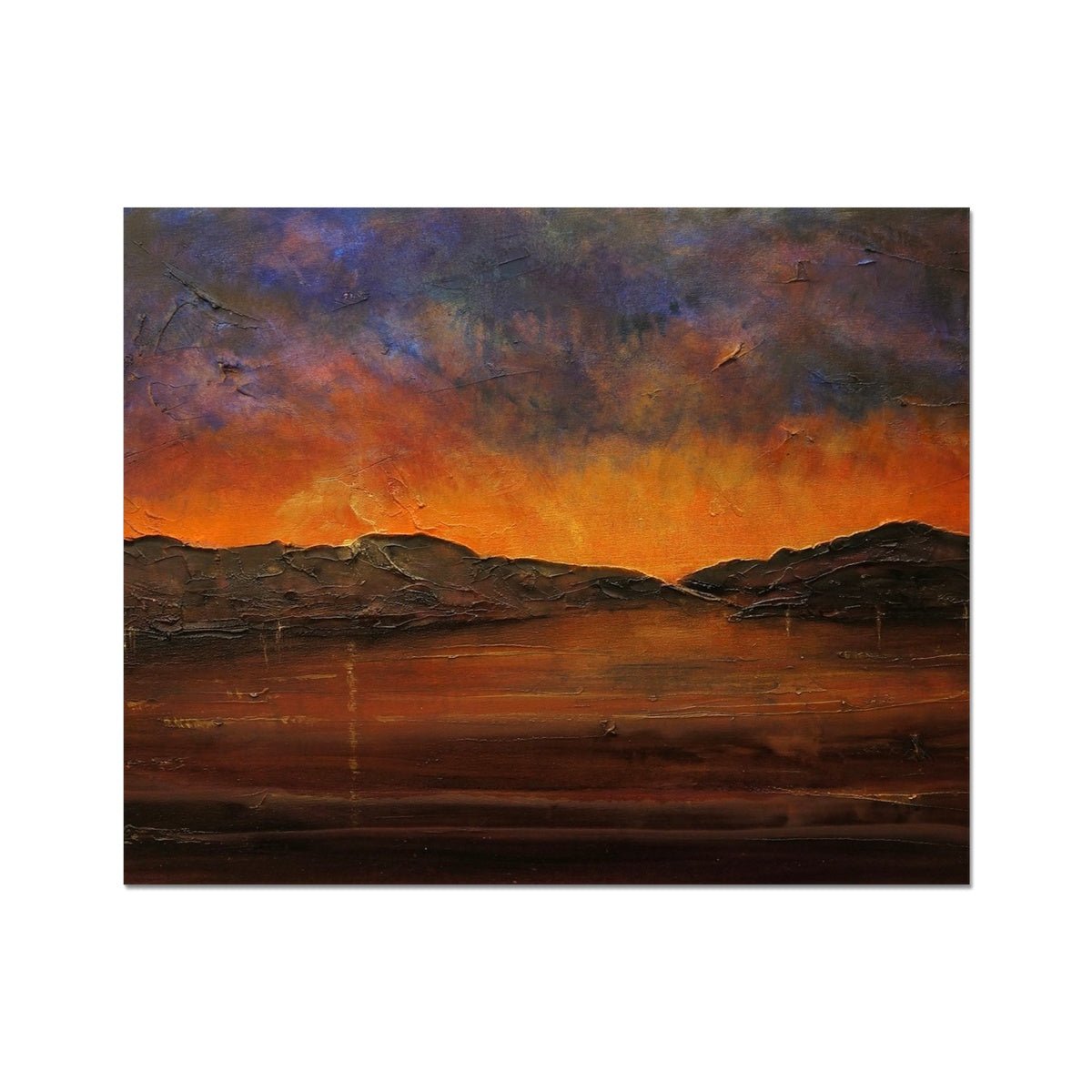 A Brooding River Clyde Dusk Painting | Artist Proof Collector Prints From Scotland-Artist Proof Collector Prints-River Clyde Art Gallery-20"x16"-Paintings, Prints, Homeware, Art Gifts From Scotland By Scottish Artist Kevin Hunter