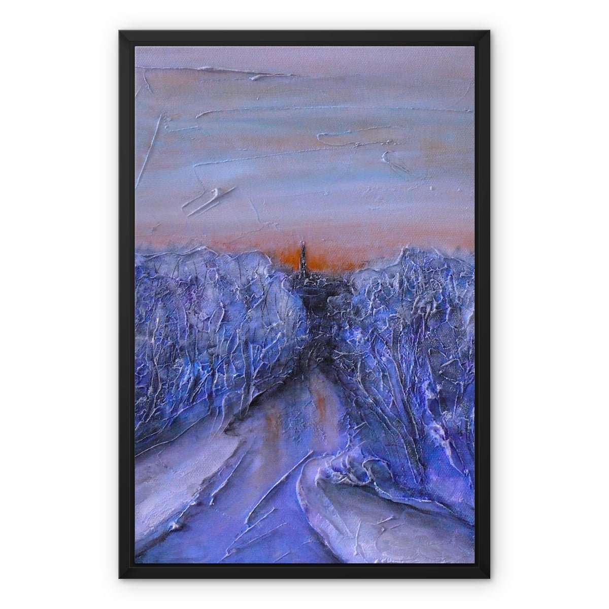 A Frozen River Kelvin Painting | Framed Canvas Prints From Scotland