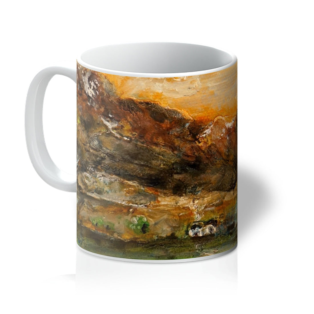 A Glencoe Cottage Art Gifts Mug | Glencoe Art Gallery | Paintings, Prints, Homeware and Art Gifts From Scotland By Scottish Artist Kevin Hunter