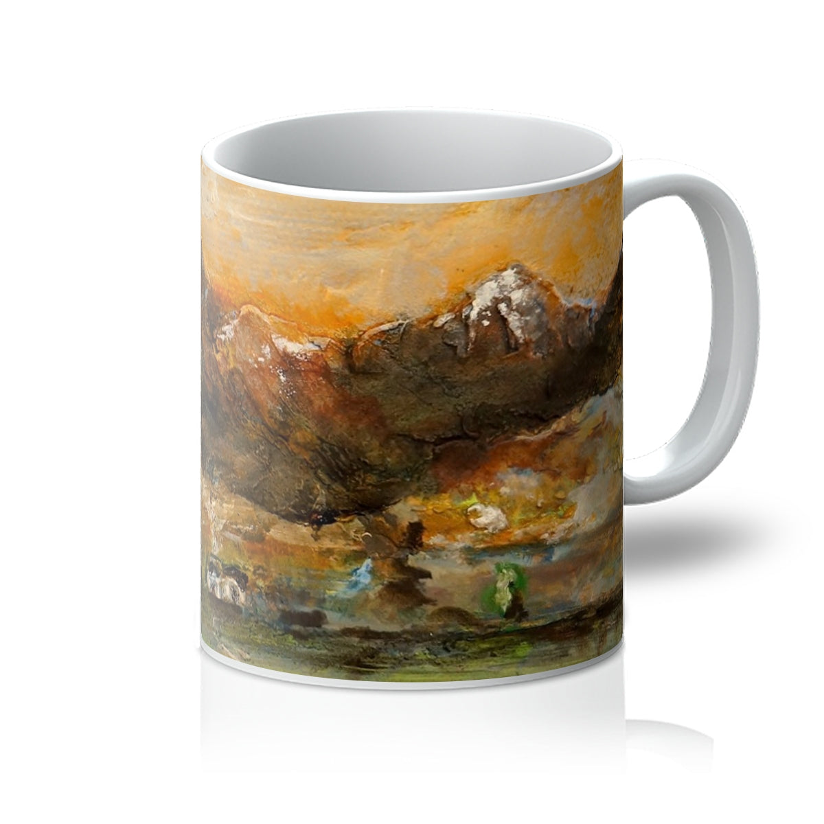 A Glencoe Cottage Art Gifts Mug | Glencoe Art Gallery | Paintings, Prints, Homeware and Art Gifts From Scotland By Scottish Artist Kevin Hunter