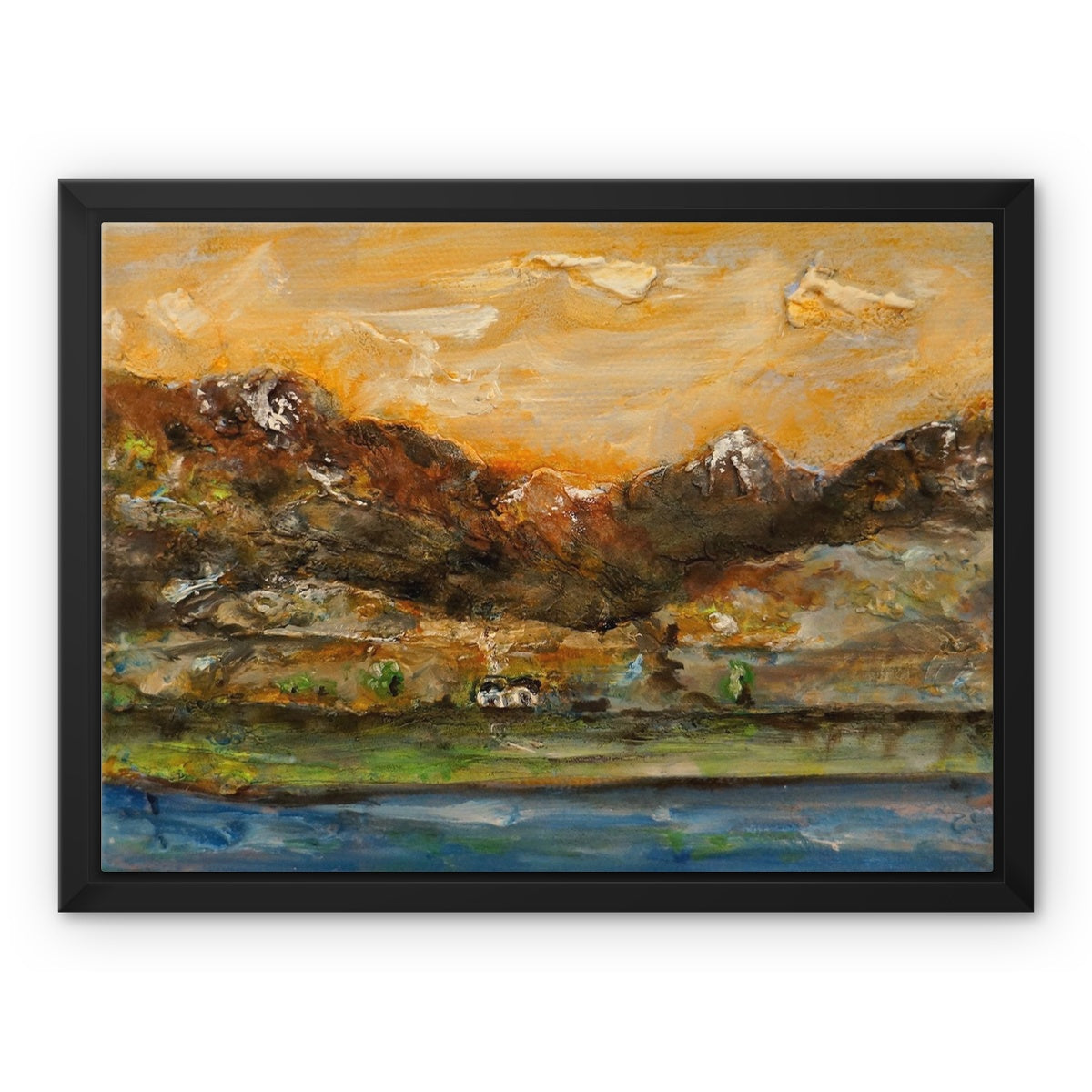 A Glencoe Cottage Painting | Framed Canvas From Scotland