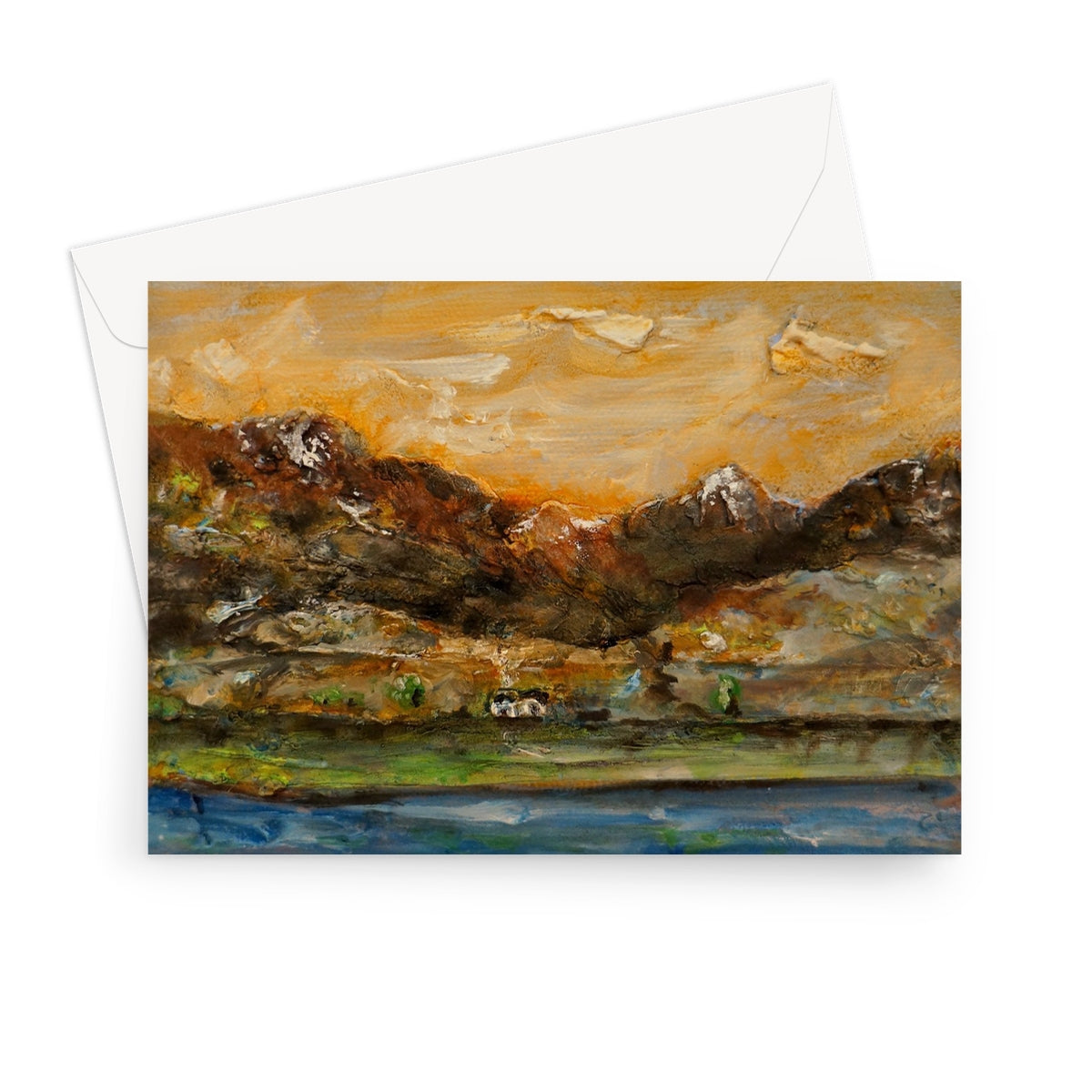 A Glencoe Cottage Scottish Art Gifts Greeting Card