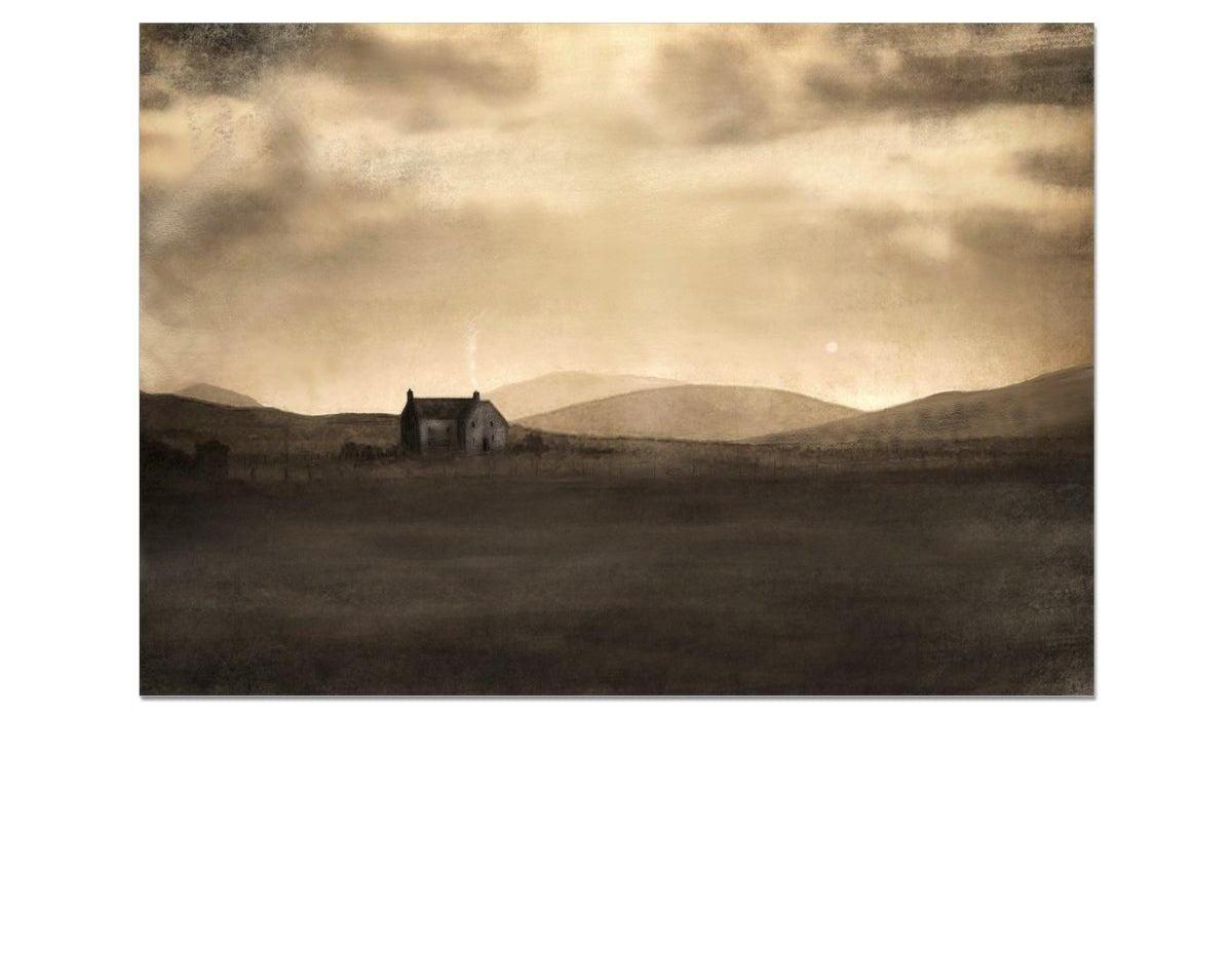 A Moonlit Croft Art Prints from my Hebridean Islands Art Gallery Collection