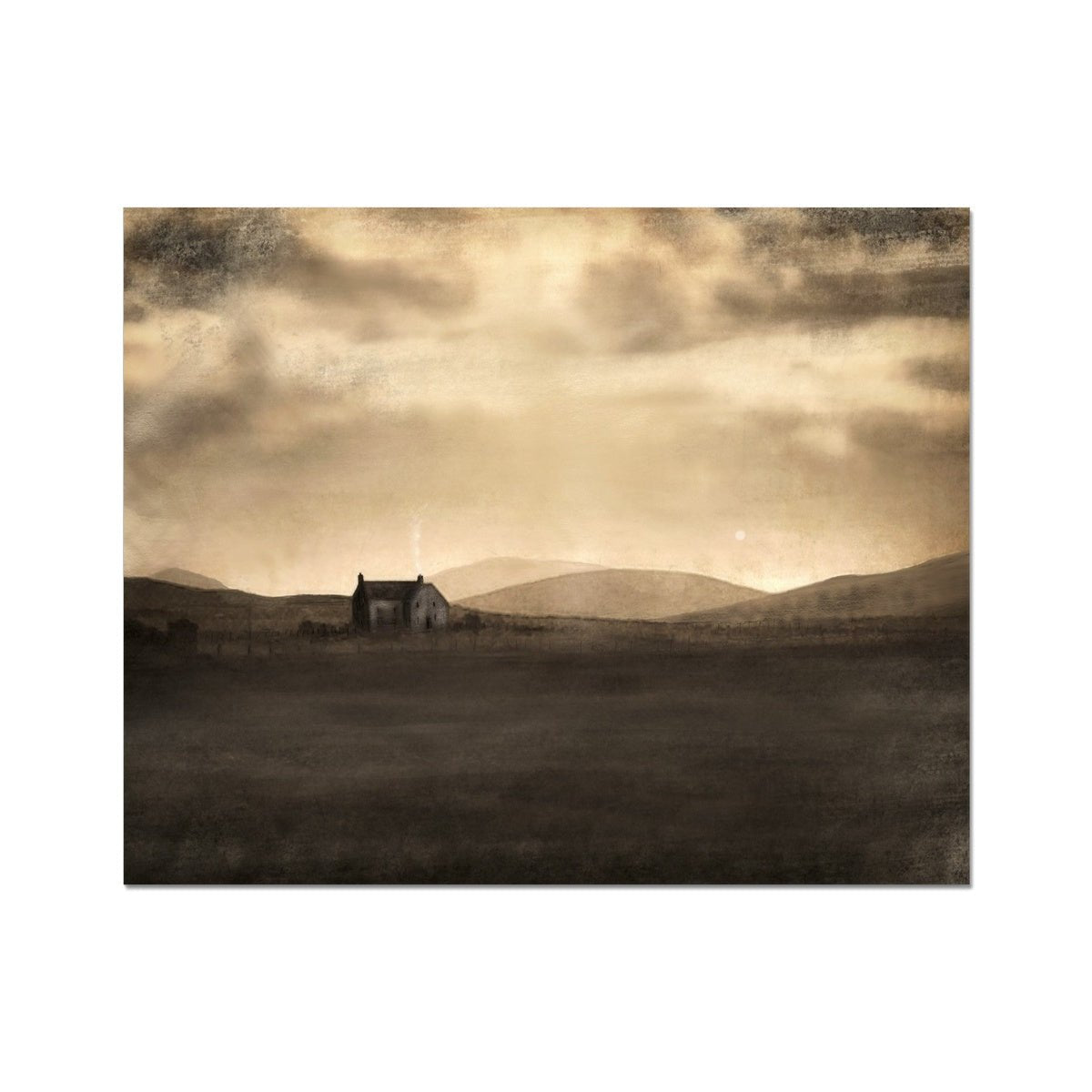 A Moonlit Croft Painting | Artist Proof Collector Prints From Scotland