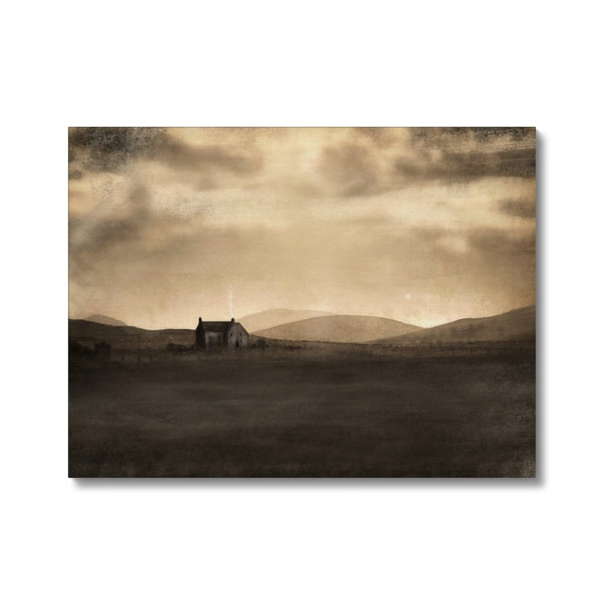 A Moonlit Croft Painting | Canvas From Scotland