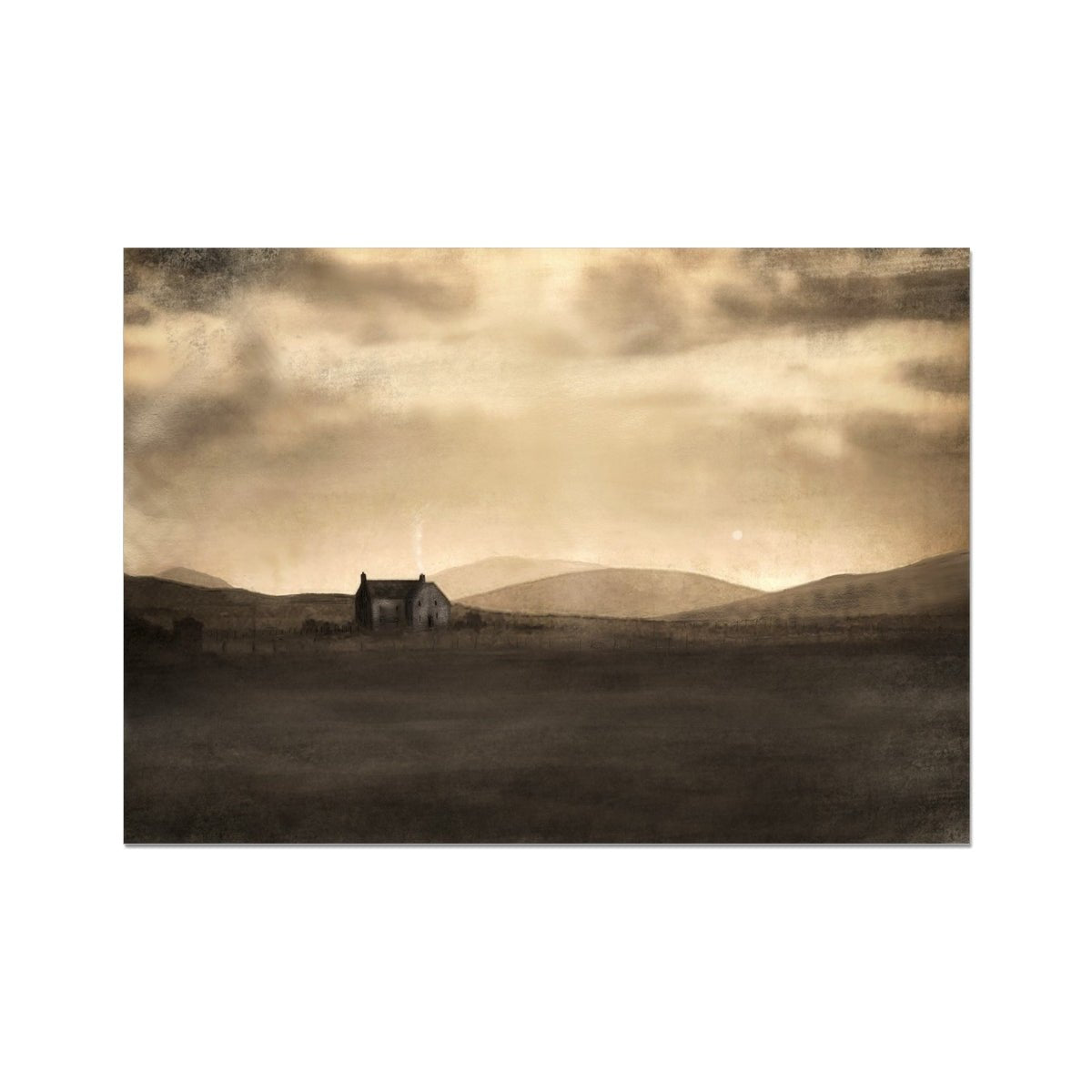 A Moonlit Croft Painting | Fine Art Prints From Scotland