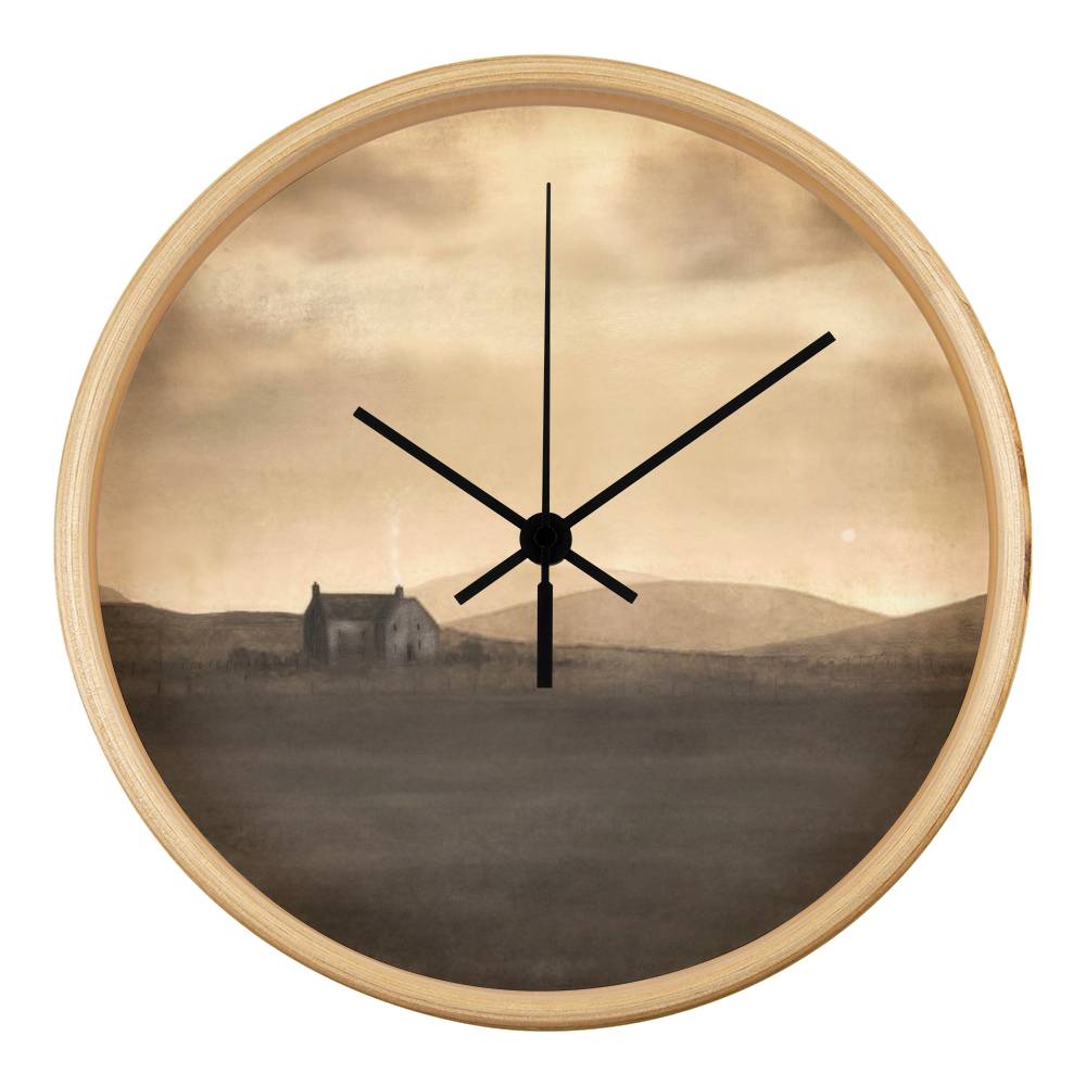 A Moonlit Croft | Wall Art Clock | Scotland