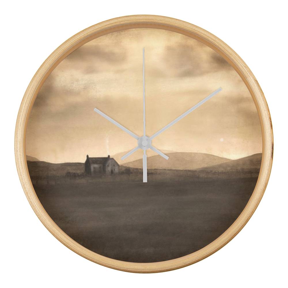 A Moonlit Croft | Wall Art Clock | Scotland