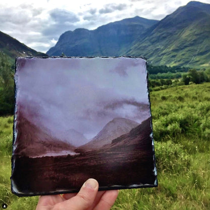 A Moonlit Highland Wood ii Scottish Slate Art