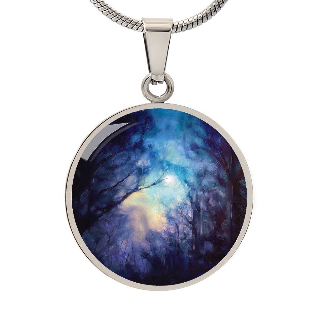 A Moonlit Highland Wood | Scottish Art Jewelry | Luxury Designer Necklace