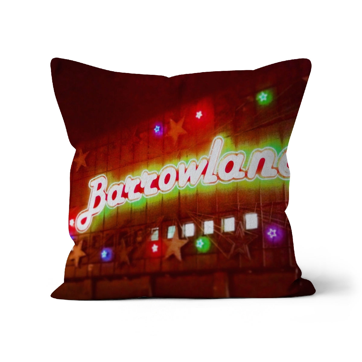 A Neon Glasgow Barrowlands Art Gifts Cushion | Edinburgh &amp; Glasgow Art Gallery | Paintings, Prints, Homeware and Art Gifts From Scotland By Scottish Artist Kevin Hunter