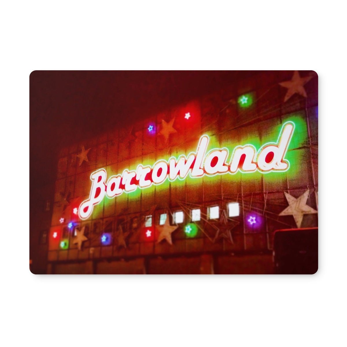 A Neon Glasgow Barrowlands Art Gifts Placemat-Placemats-Edinburgh & Glasgow Art Gallery-6 Placemats-Paintings, Prints, Homeware, Art Gifts From Scotland By Scottish Artist Kevin Hunter