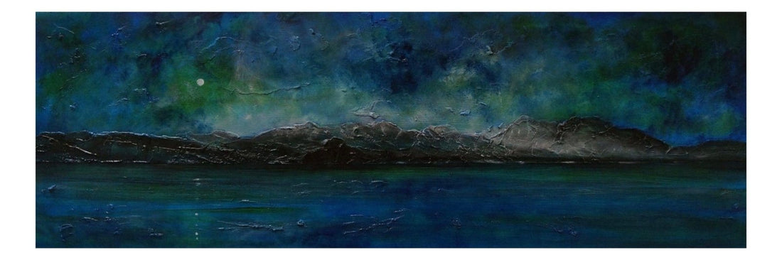 A Prussian Arran Night | Panoramic Painting &amp; Art Prints | Arran Art Gallery | Paintings, Prints, Homeware and Art Gifts From Scotland By Scottish Artist Kevin Hunter