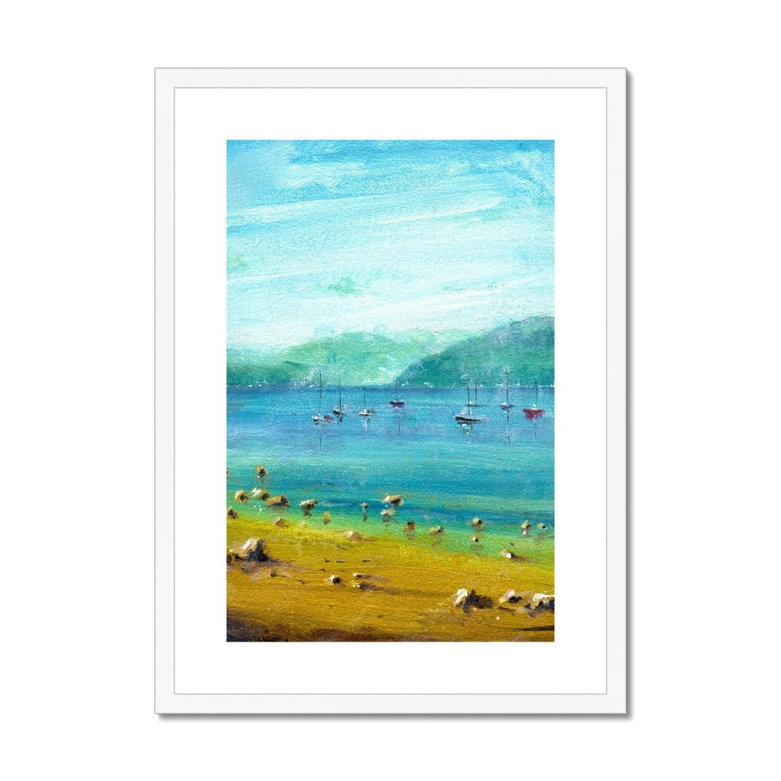 A Summer Day On The Clyde Painting | Framed &amp; Mounted Prints From Scotland