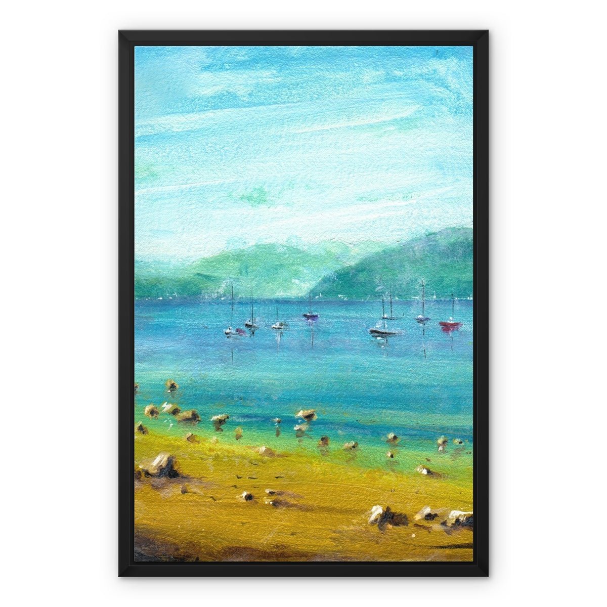 A Summer Day On The Clyde Painting | Framed Canvas From Scotland