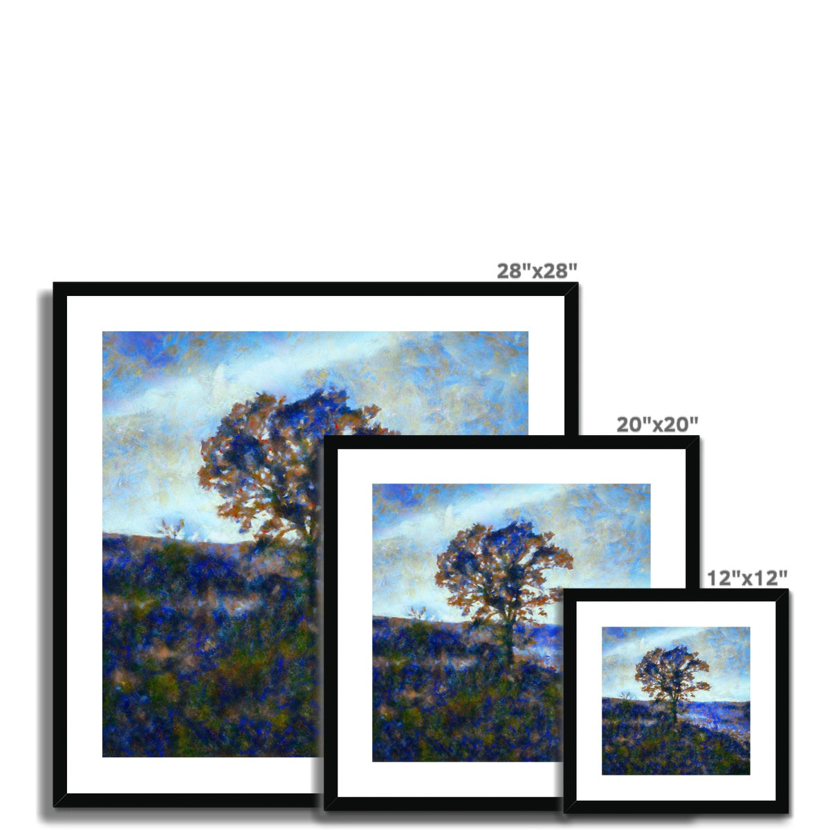 A Winter Highland Tree Painting | Framed & Mounted Prints From Scotland