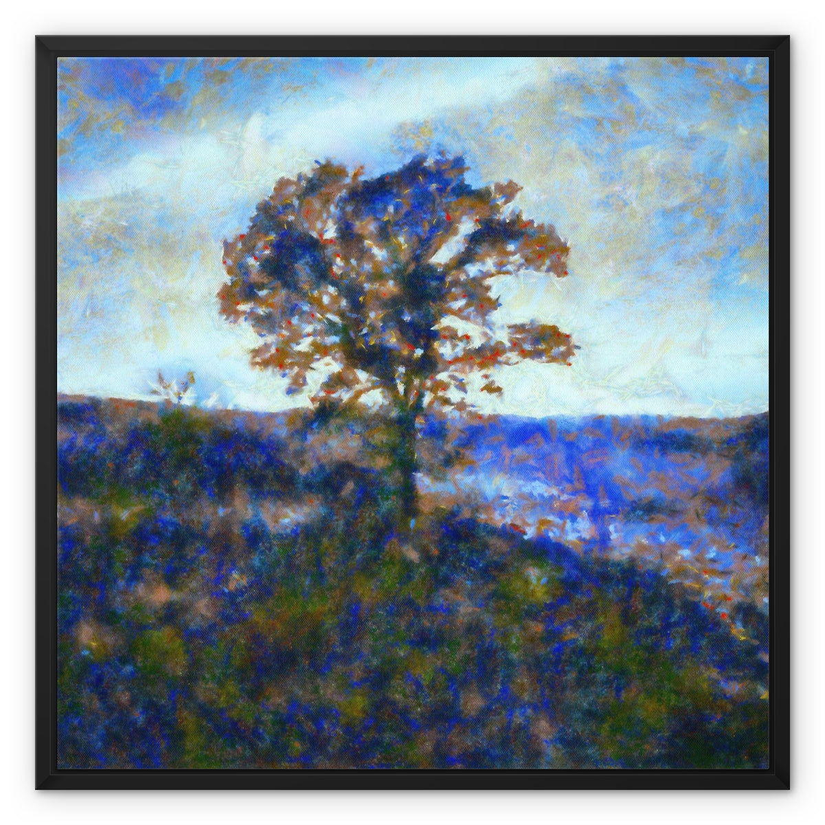 A Winter Highland Tree Painting | Framed Canvas Prints From Scotland