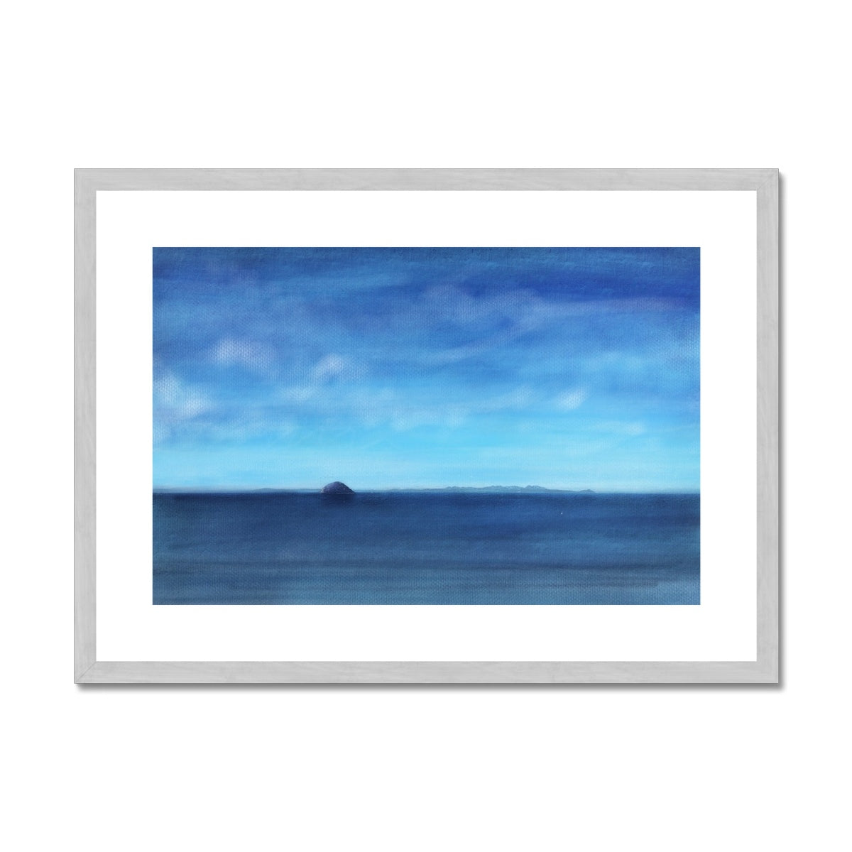 Ailsa Craig & Arran Painting | Antique Framed & Mounted Prints From Scotland