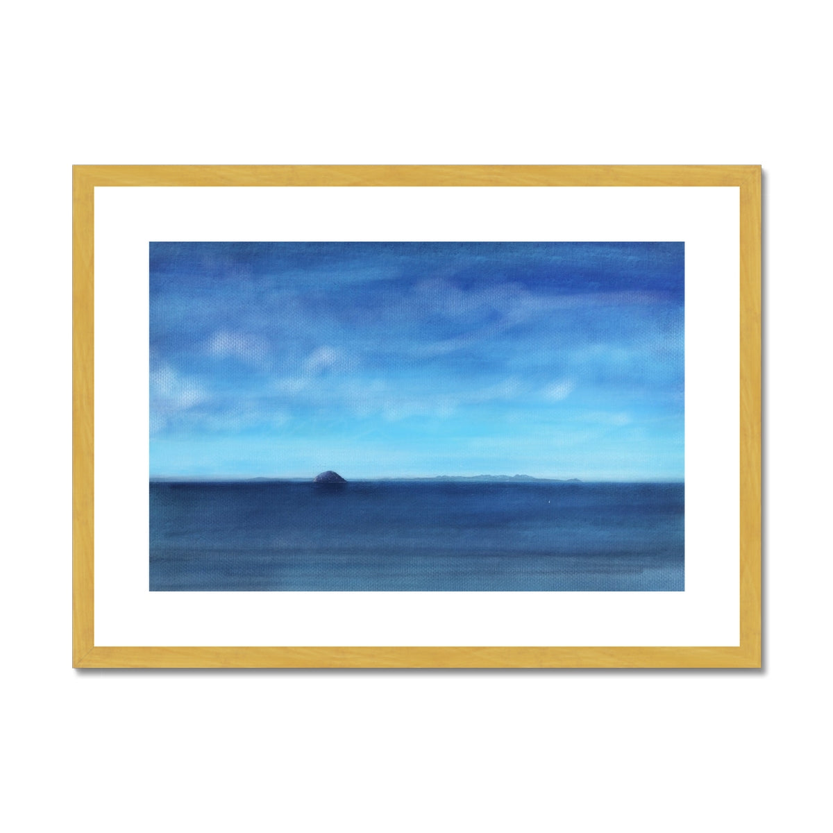 Ailsa Craig & Arran Painting | Antique Framed & Mounted Prints From Scotland