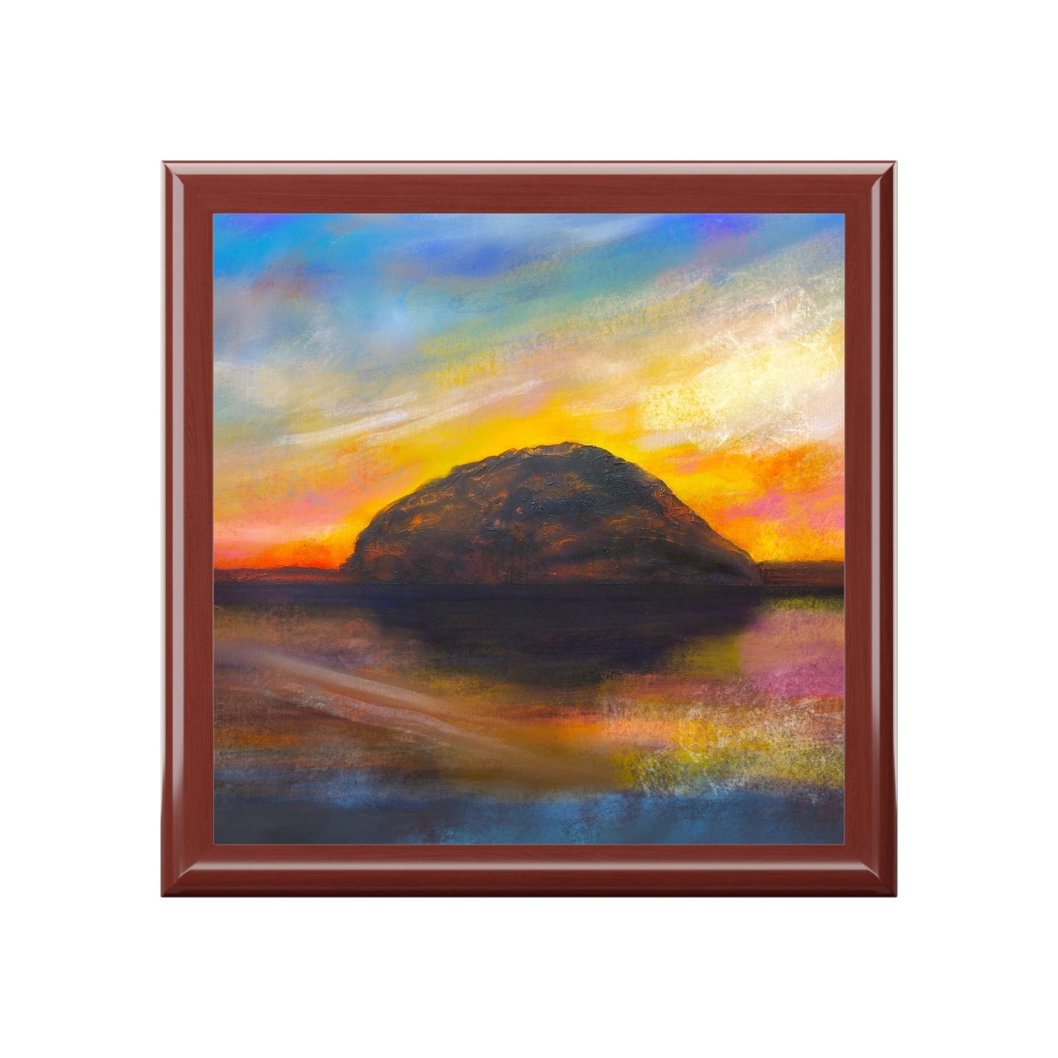 Ailsa Craig Dusk | Art Jewellery Box | Scotland