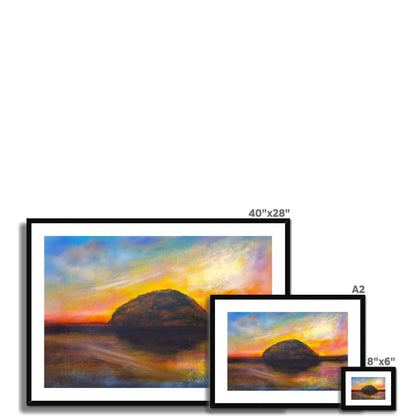 Ailsa Craig Dusk Painting | Framed &amp; Mounted Prints From Scotland